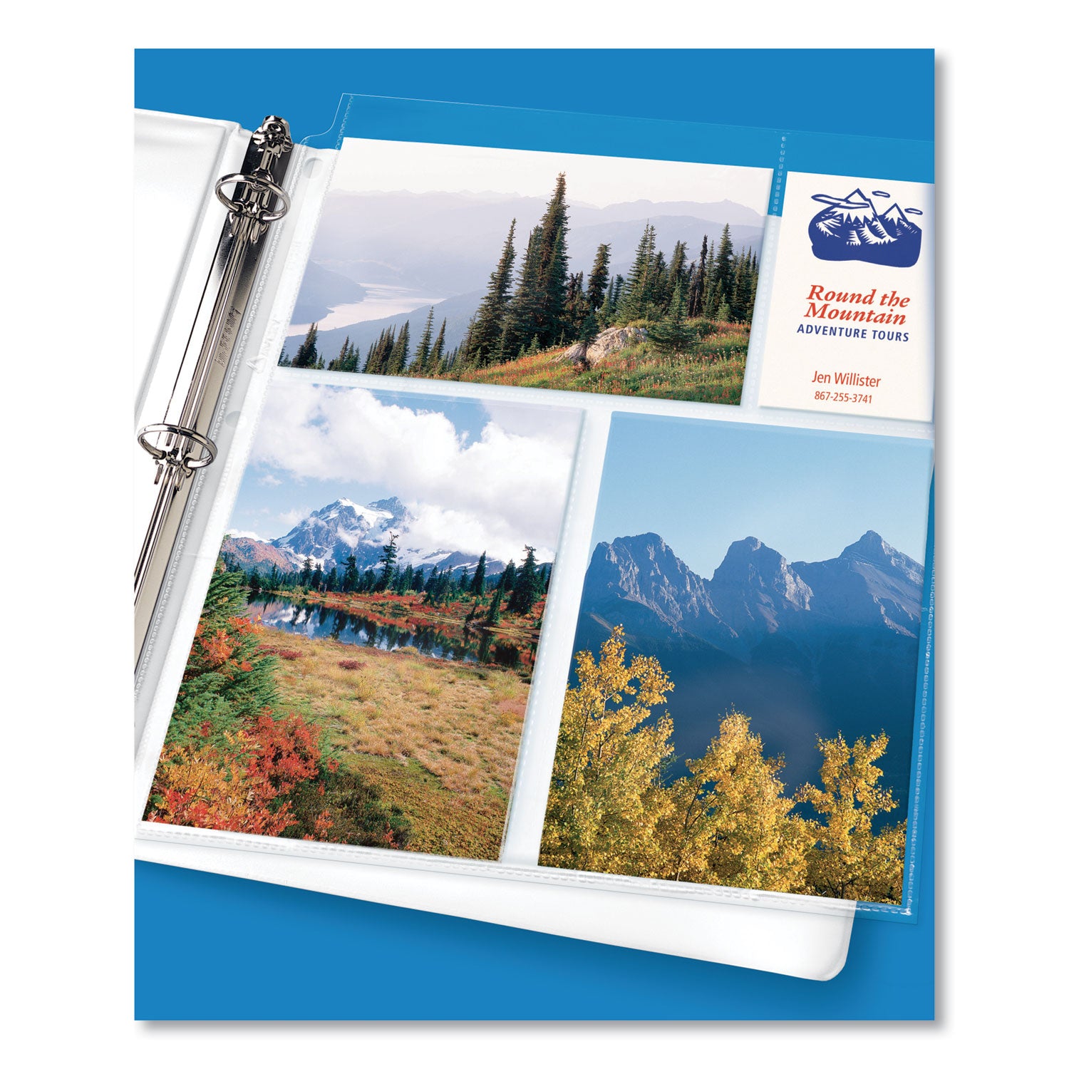 Avery® Photo Storage Pages for Six 4 x 6 Mixed Format Photos, 3-Hole Punched, 10/Pack