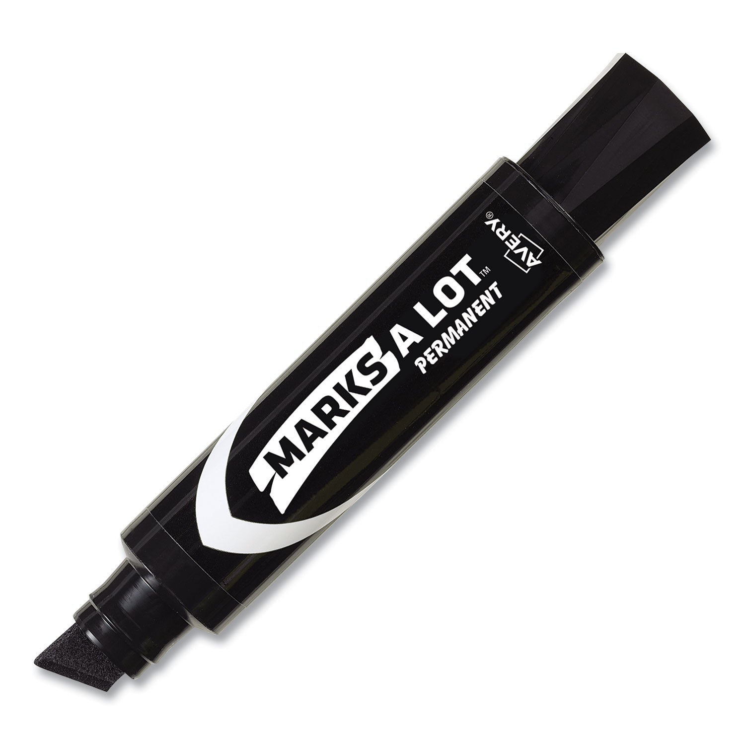 Avery® MARKS A LOT Extra-Large Desk-Style Permanent Marker, Extra-Broad Chisel Tip, Black (24148)