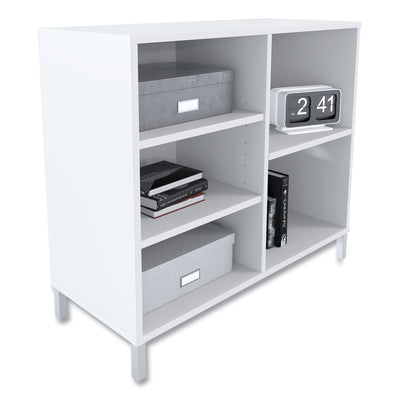 Essentials Laminate Bookcase, Five-Shelf, 36w x 15d x 31.6h, White Flipcost Flipcost