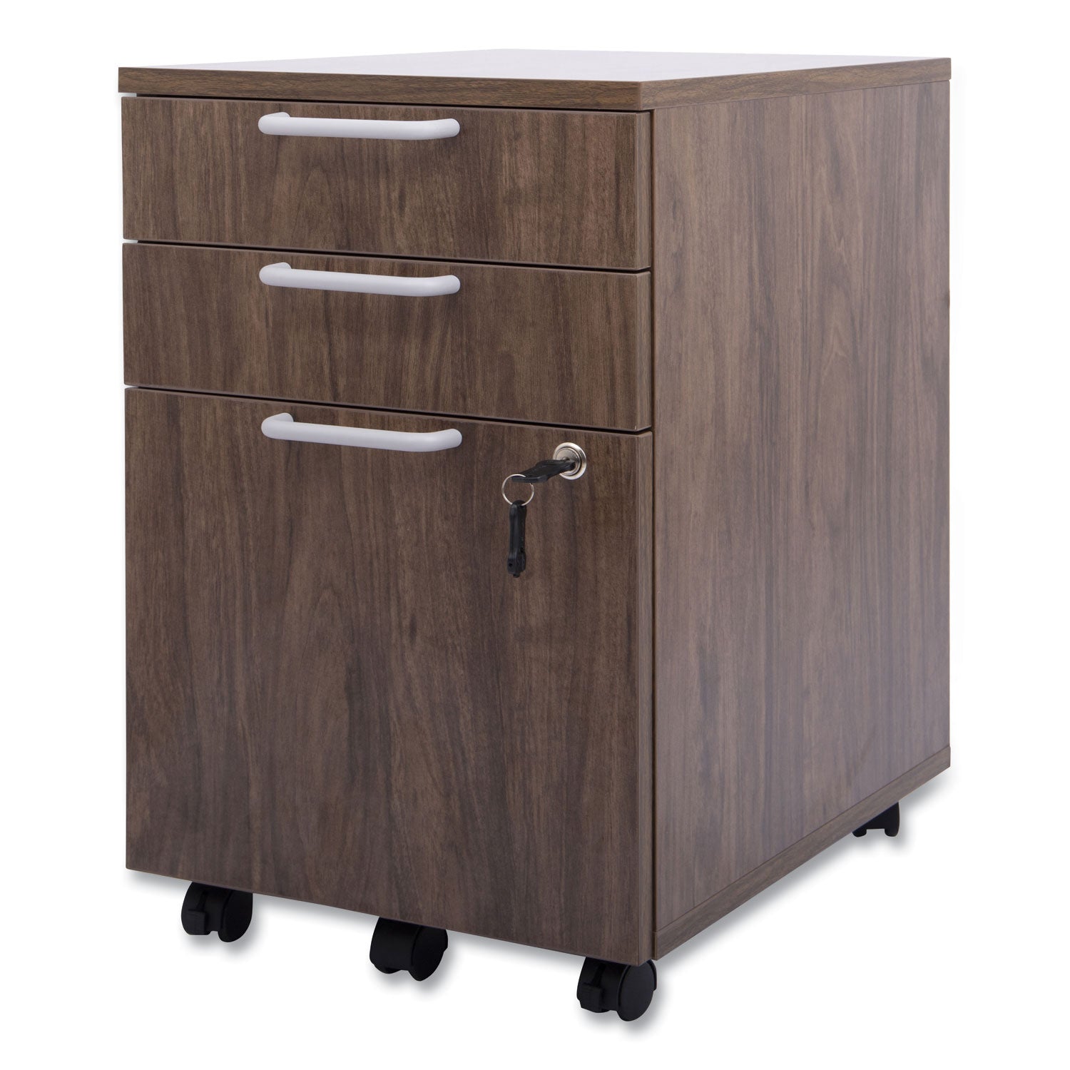 Essentials Mobile Pedestal File, Left or Right, 3-Drawers: Box/Box/File, Legal/Letter, Espresso, 15.6" x 21.3" x 24.3" Union & Scale™ Flipcost