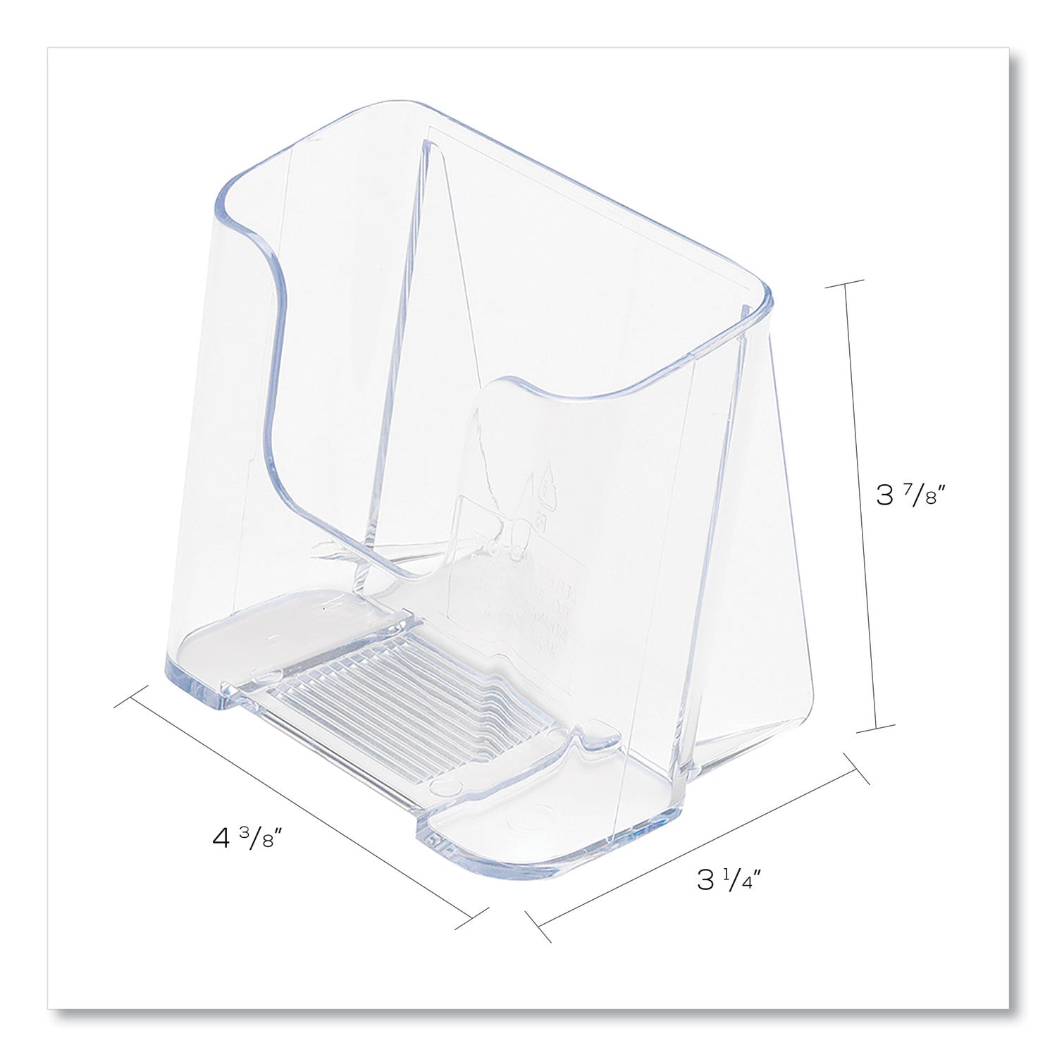 DocuHolder for Countertop/Wall-Mount, Leaflet Size, 4.37w x 3.25d x 3.87h, Clear deflecto® Flipcost