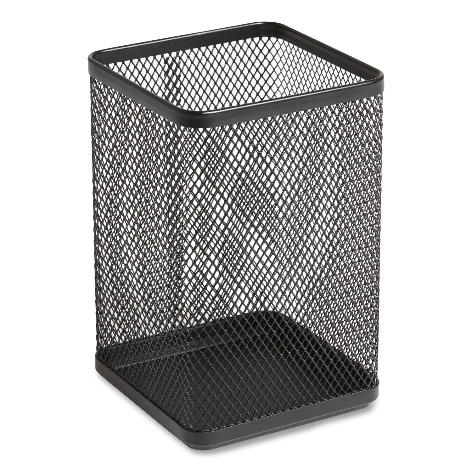 TRU RED™ Wire Mesh Jumbo Pencil Holder, 4.33 x 4.33 x 6.69, Black