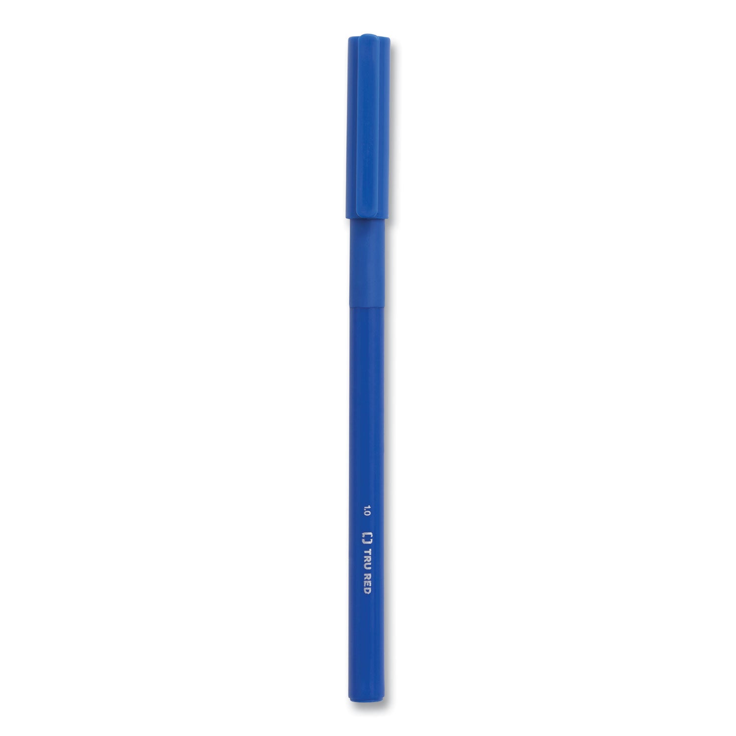 Gripped Ballpoint Pen, Stick, Medium 1 mm, Blue Ink, Blue Barrel, 60/Pack TRU RED™ Flipcost