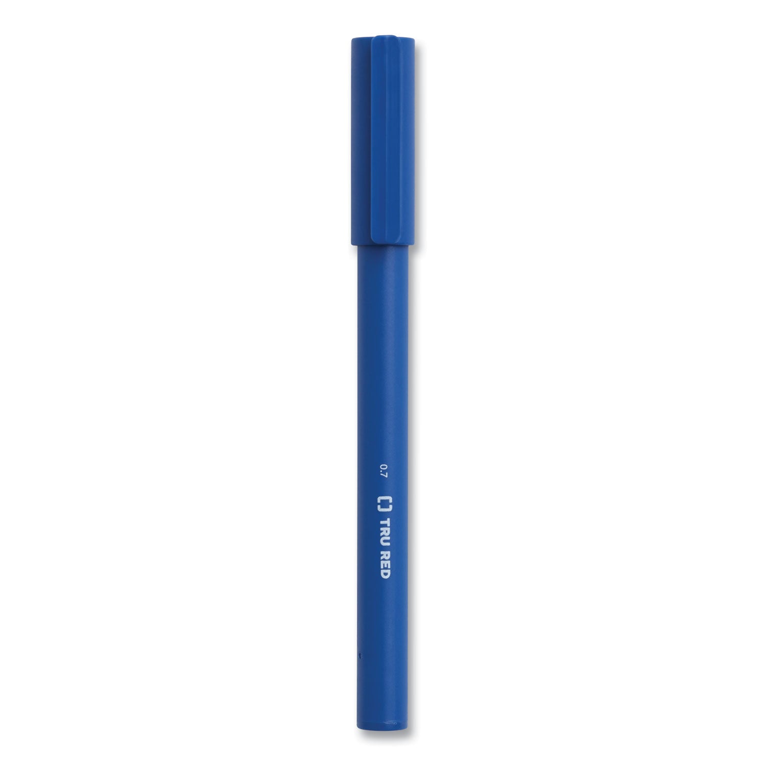 Quick Dry Gel Pen, Stick, Medium 0.7 mm, Blue Ink, Blue Barrel, Dozen TRU RED™ Flipcost