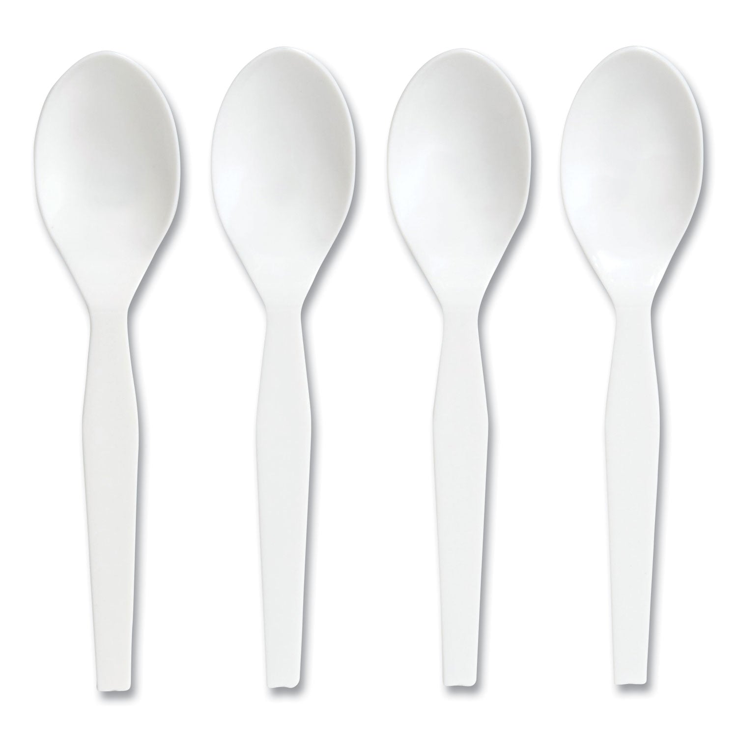 Perk™ Eco-ID Mediumweight Compostable Cutlery, Teaspoon, White, 300/Pack