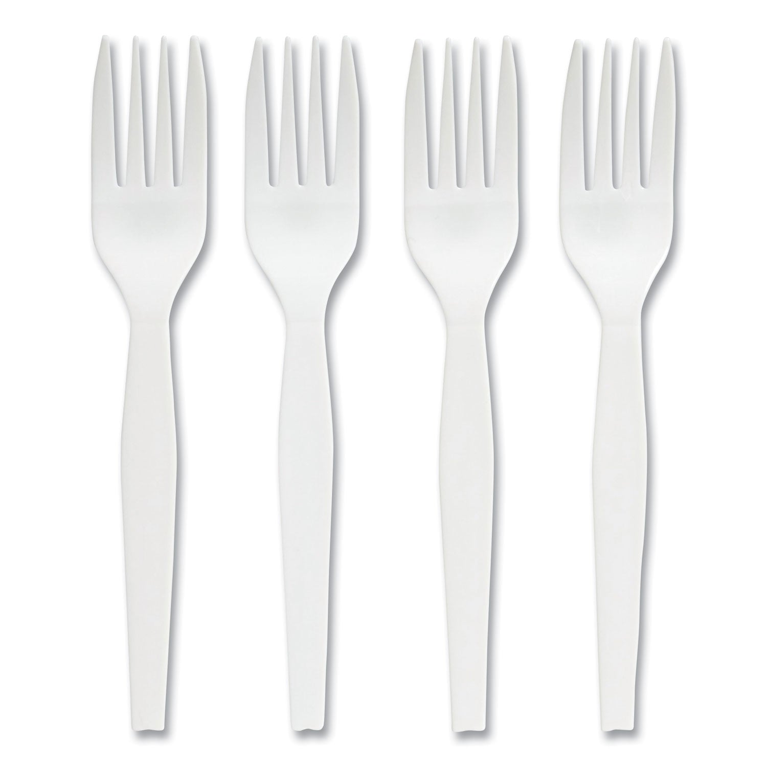 Perk™ Eco-ID Mediumweight Compostable Cutlery, Fork, White, 300/Pack