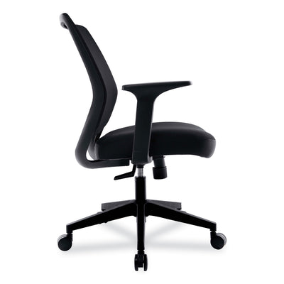 Essentials Mesh Back Fabric Task Chair with Arms, Supports Up to 275 lb, Black Fabric Seat, Black Mesh Back, Black Base Flipcost Flipcost