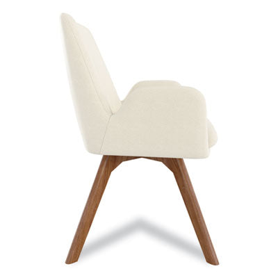 MidMod Fabric Guest Chair, 24.8" x 25" x 31.8", Cream Seat, Cream Back Flipcost Flipcost