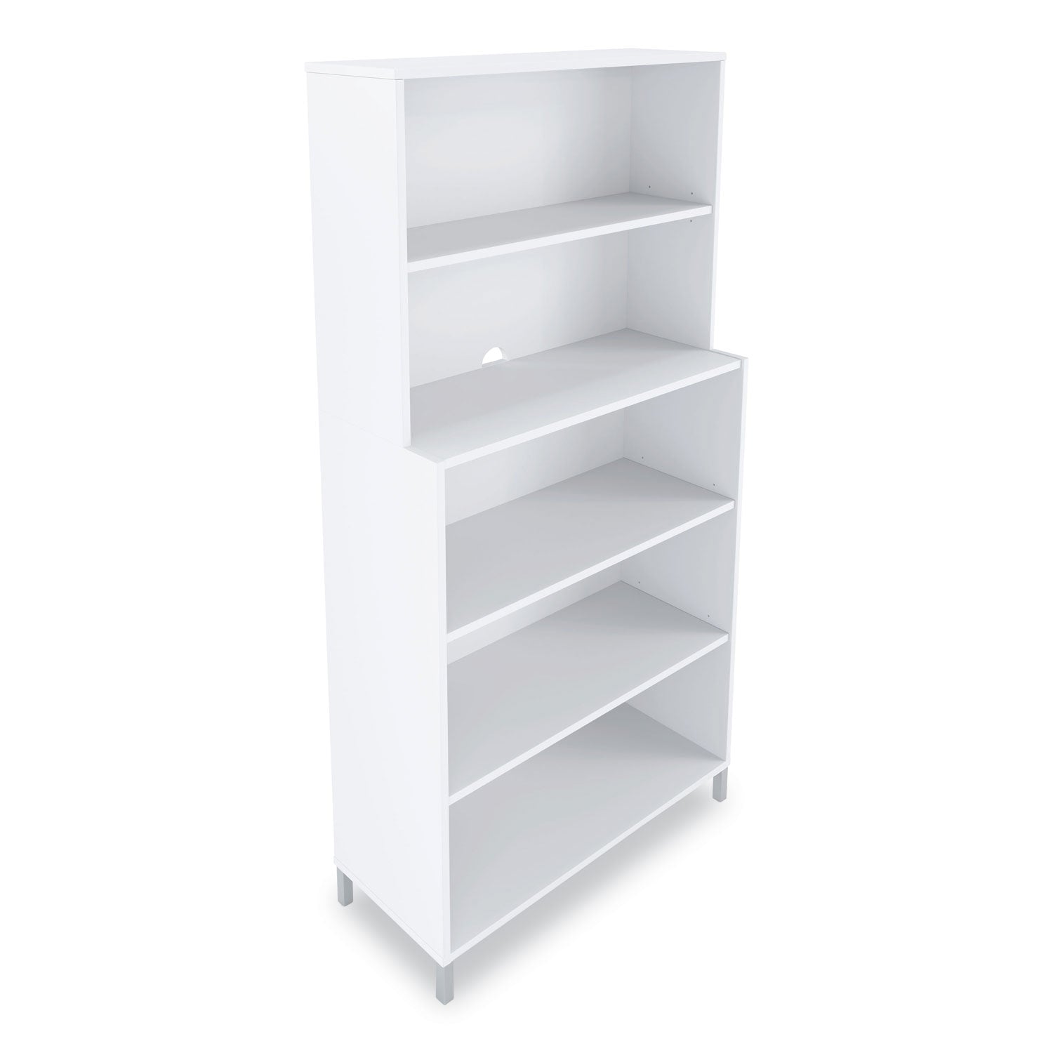 Essentials Laminate Bookcase, Five-Shelf, 35.8w x 14.9d x 72h, White