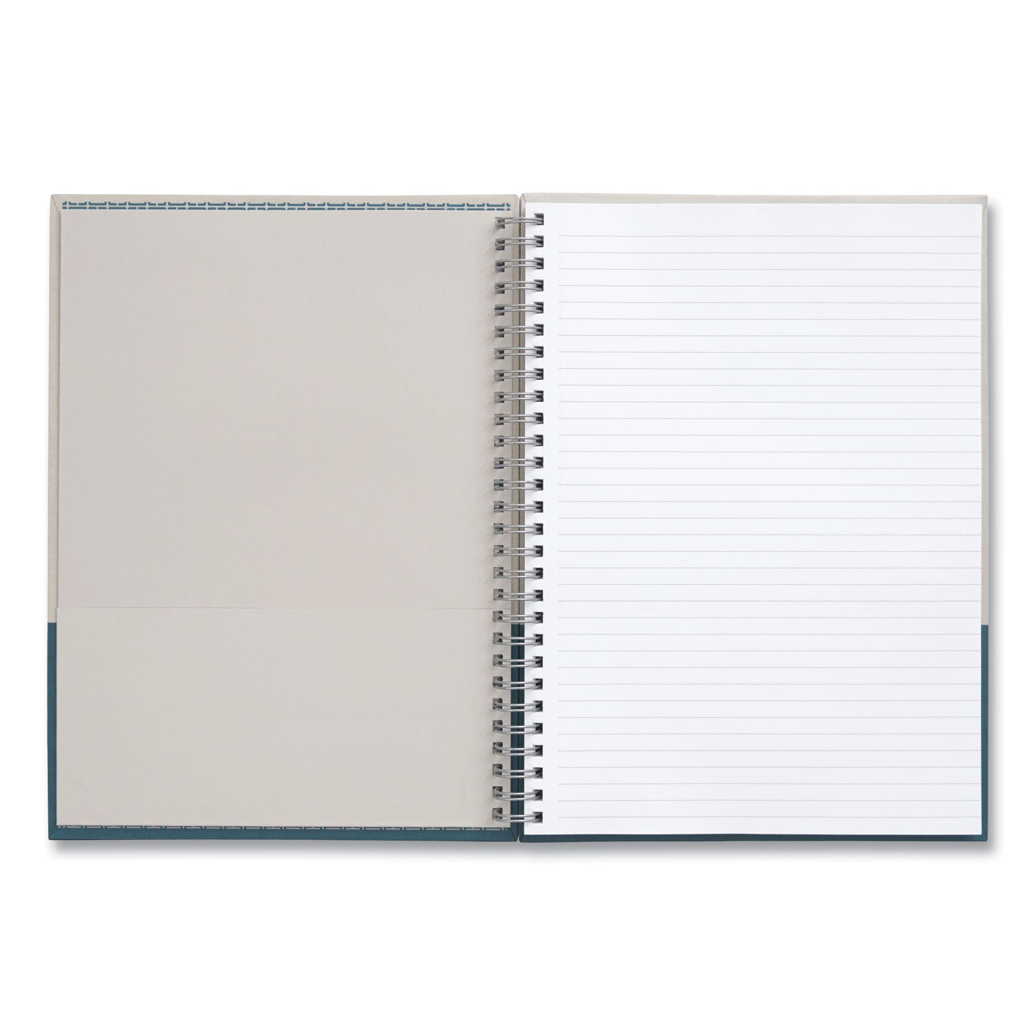 Wirebound Hardcover Notebook, 1-Subject, Narrow Rule, Gray/Teal Cover, (80) 9.5 x 6.5 Sheets TRU RED™ Flipcost