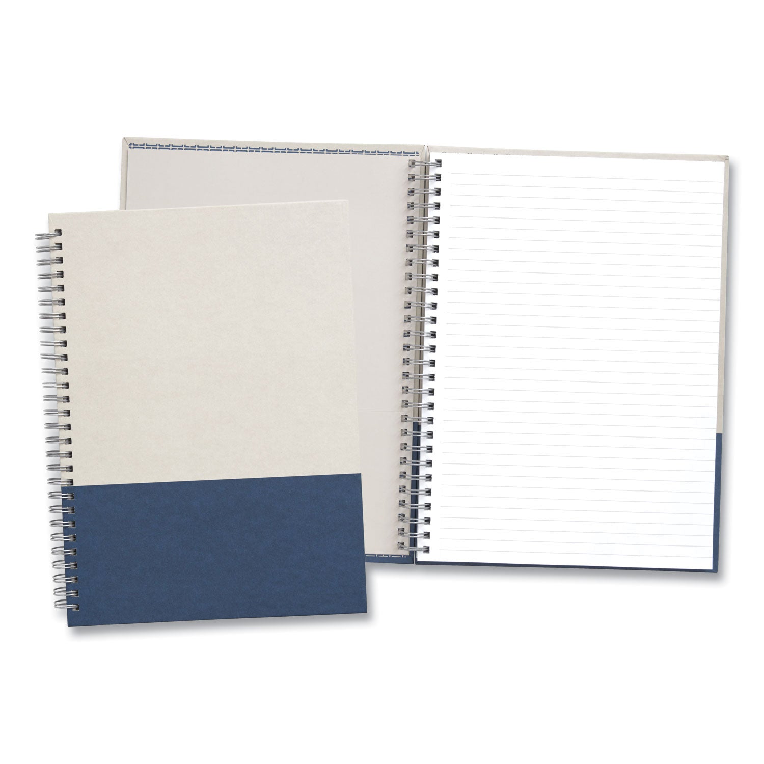 Wirebound Hardcover Notebook, 1-Subject, Narrow Rule, Gray/Blue Cover, (80) 9.5 x 6.5 Sheets TRU RED™ Flipcost