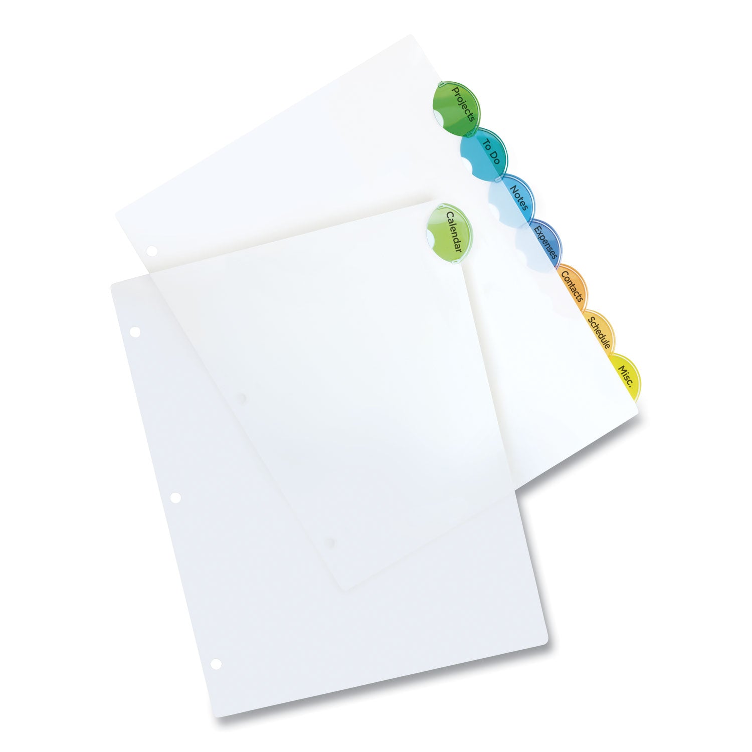 Avery® Insertable Style Edge Tab Plastic Dividers, 8-Tab, 11 x 8.5, Translucent, 1 Set