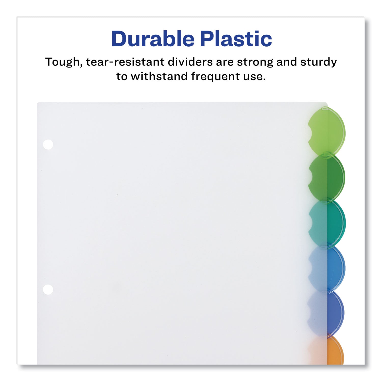 Avery® Insertable Style Edge Tab Plastic Dividers, 8-Tab, 11 x 8.5, Translucent, 1 Set