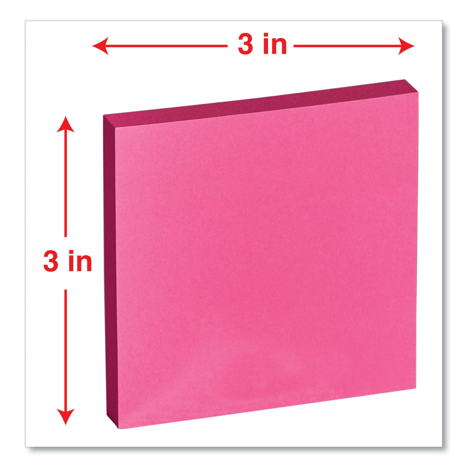 Universal® Self-Stick Note Pads, 3" x 3", Assorted Neon Colors, 100 Sheets/Pad, 12 Pads/Pack