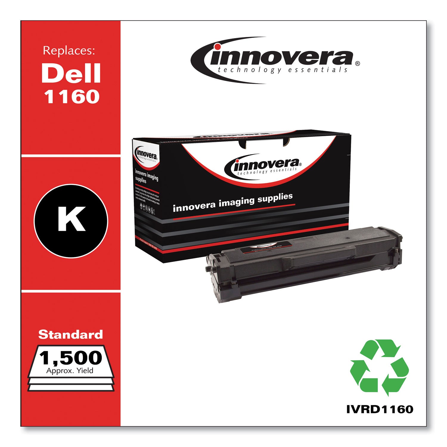 Innovera® Remanufactured Black Toner, Replacement for 331-7335, 1,500 Page-Yield