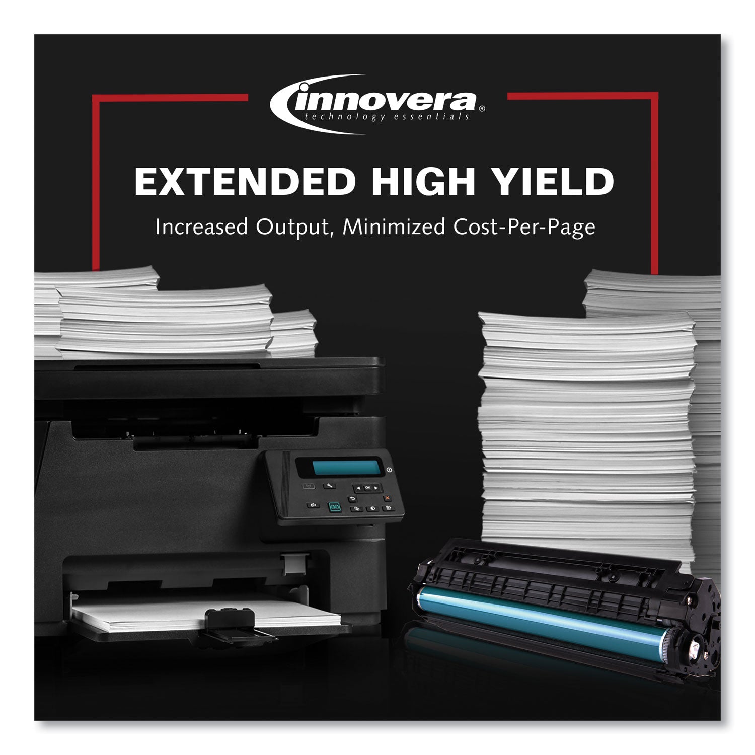 Innovera® Remanufactured Black Extended-Yield Toner, Replacement for 55X (CE255XJ), 20,000 Page-Yield