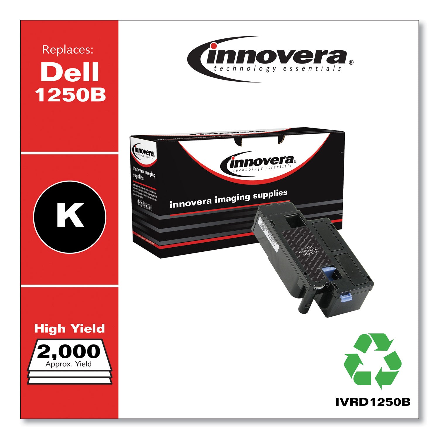 Innovera® Remanufactured Black High-Yield Toner, Replacement for 331-0778, 2,000 Page-Yield