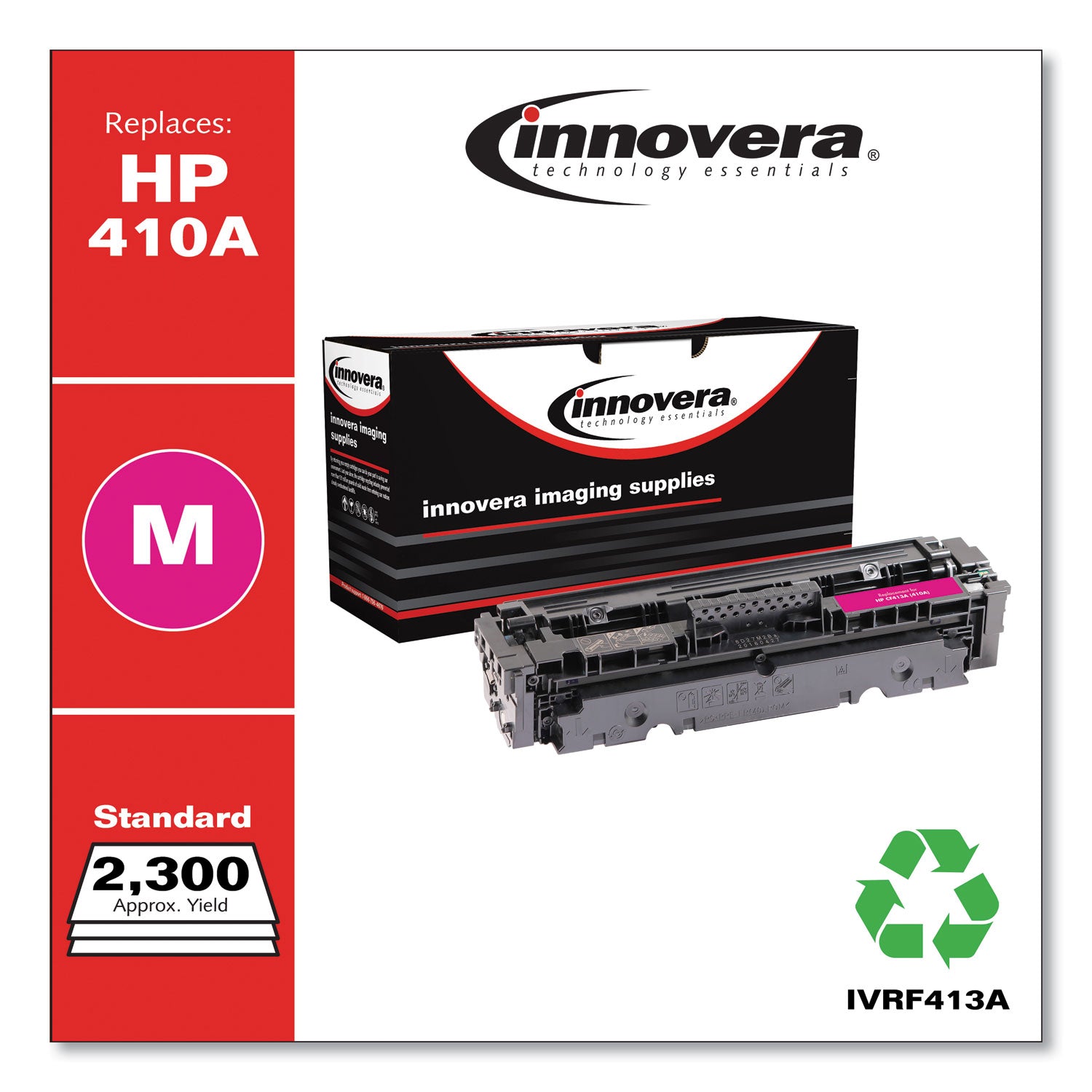 Innovera® Remanufactured Magenta Toner, Replacement for 410A (CF413A), 2,300 Page-Yield