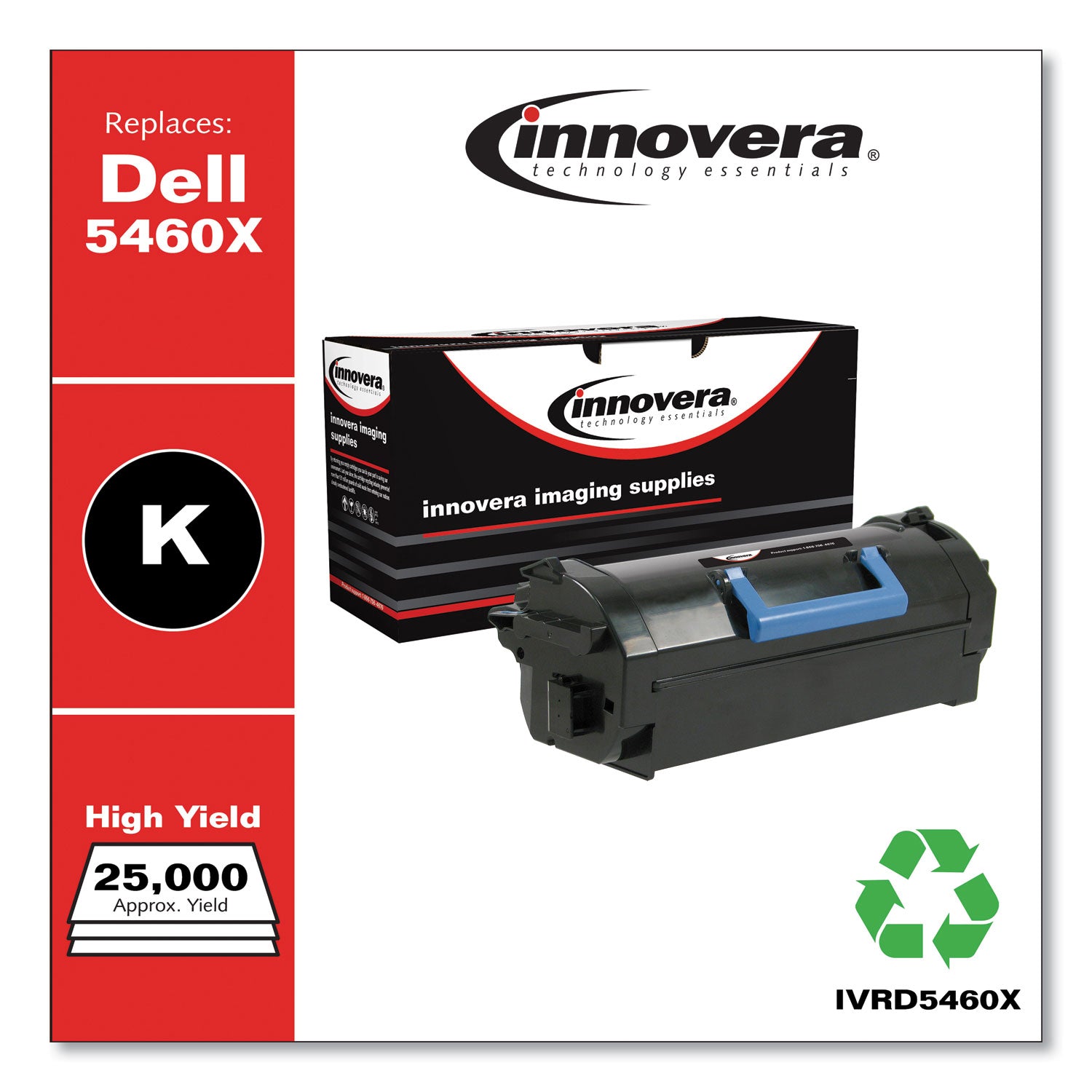 Innovera® Remanufactured Black High-Yield Toner, Replacement for 331-9755, 25,000 Page-Yield