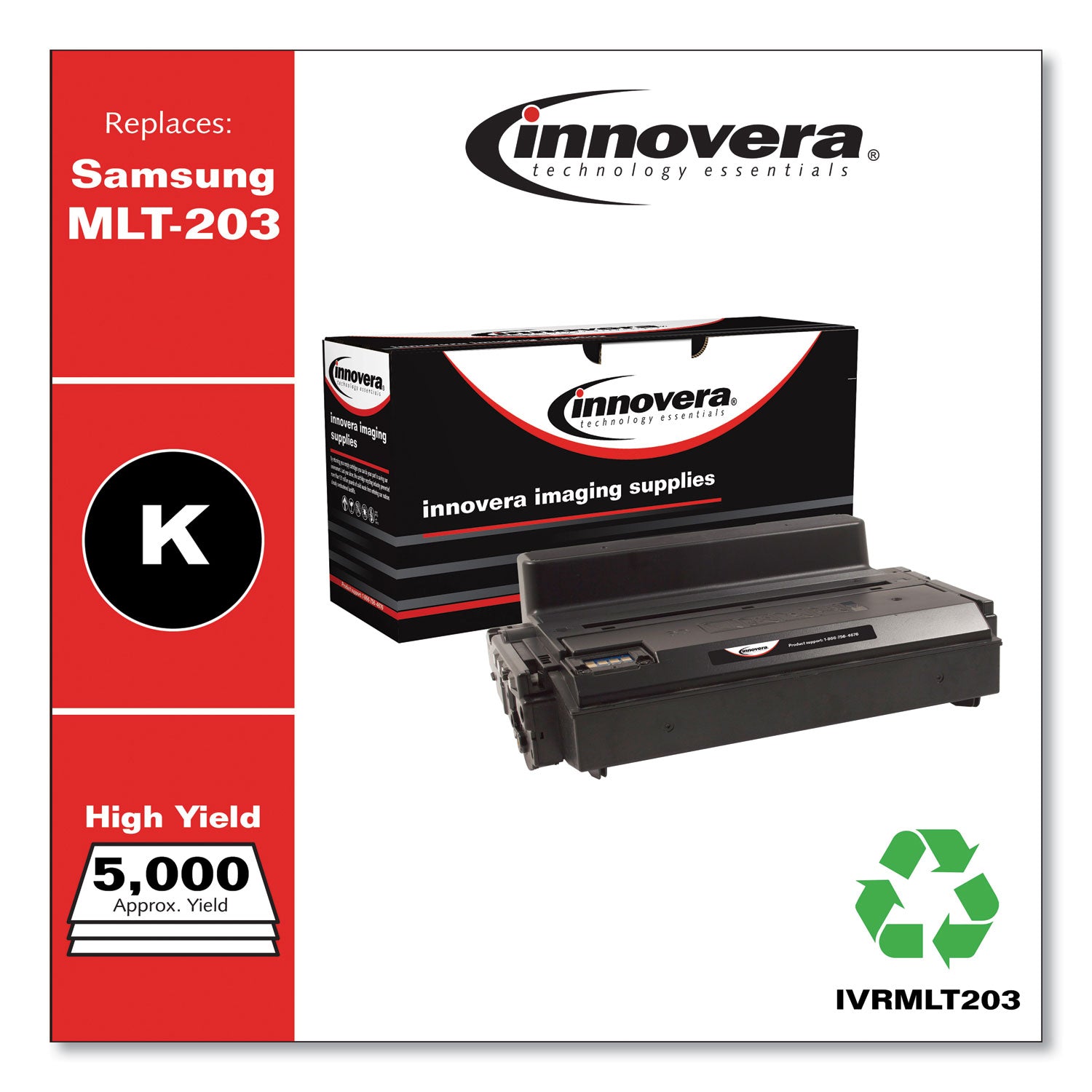 Innovera® Remanufactured Black Toner, Replacement for MLT-D203L, 5,000 Page-Yield