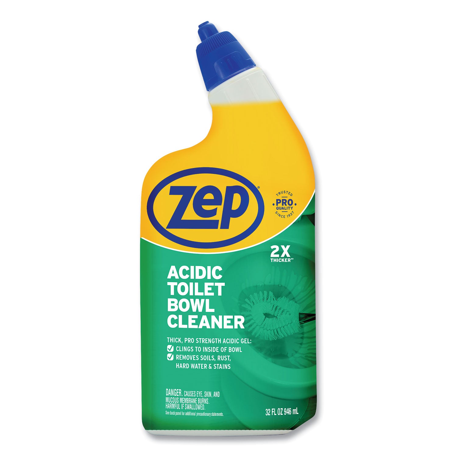 Zep® Acidic Toilet Bowl Cleaner, Mint, 32 oz Bottle, 12/Carton