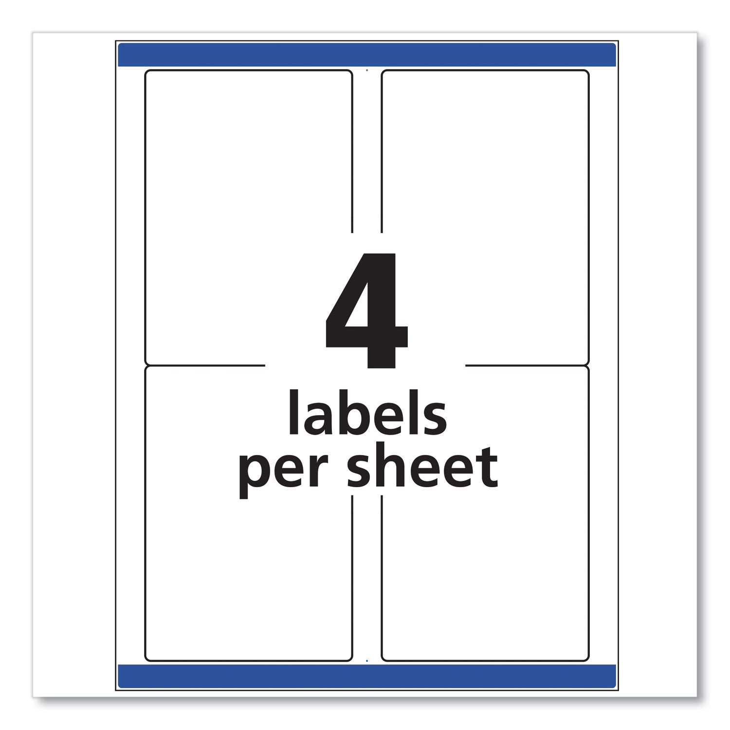 Avery® Shipping Labels w/ TrueBlock Technology, Laser Printers, 3.5 x 5, White, 4/Sheet, 100 Sheets/Box