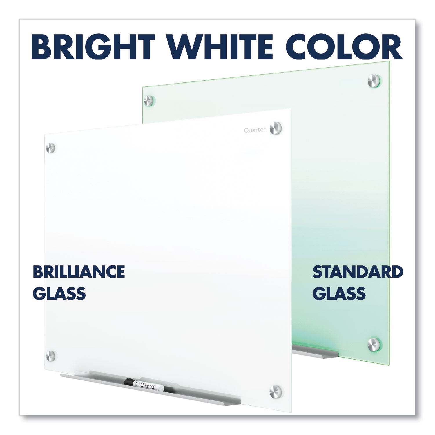 Quartet® Brilliance Glass Dry-Erase Boards, 48 x 36, White Surface