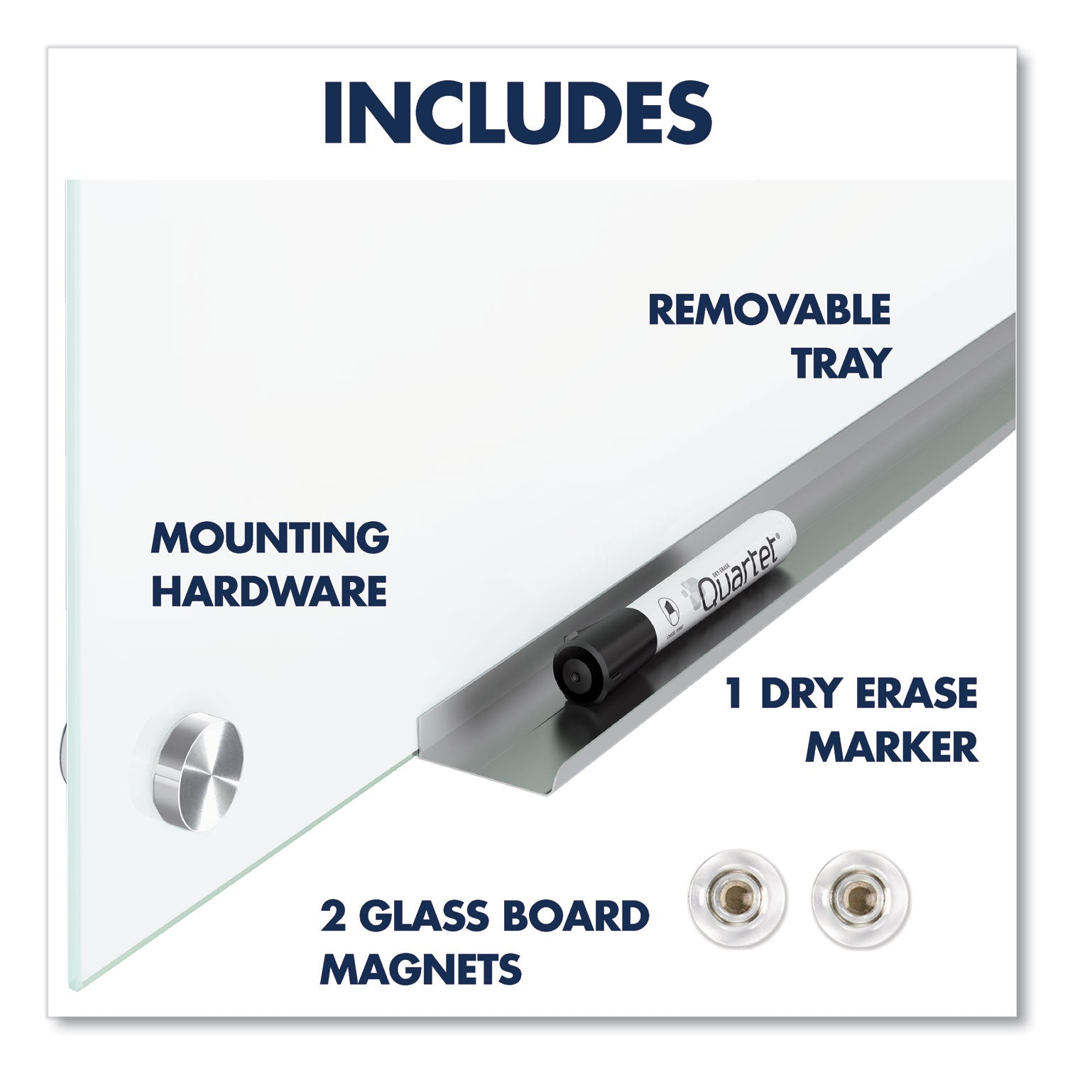 Quartet® Brilliance Glass Dry-Erase Boards, 48 x 36, White Surface