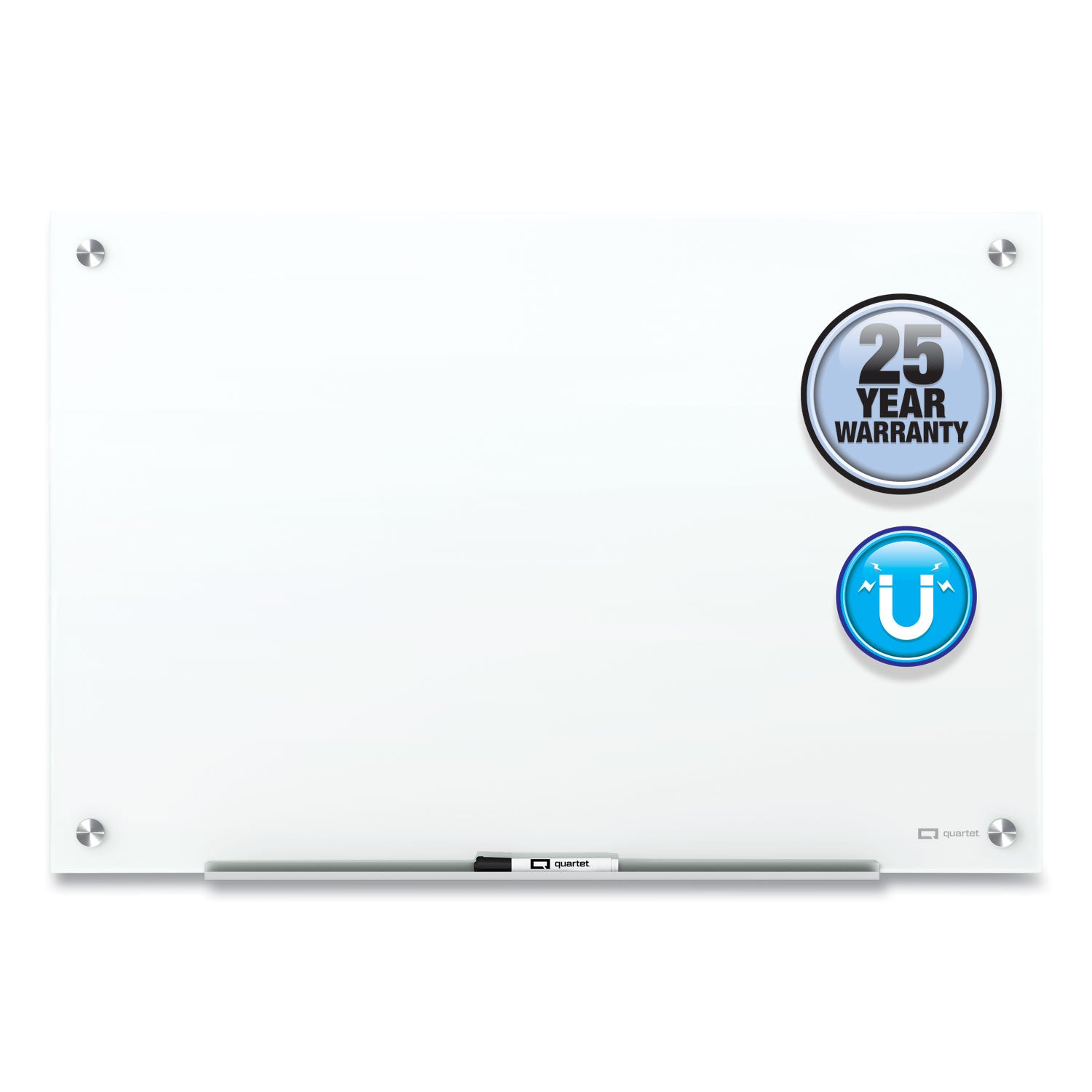 Quartet® Brilliance Glass Dry-Erase Boards, 48 x 36, White Surface