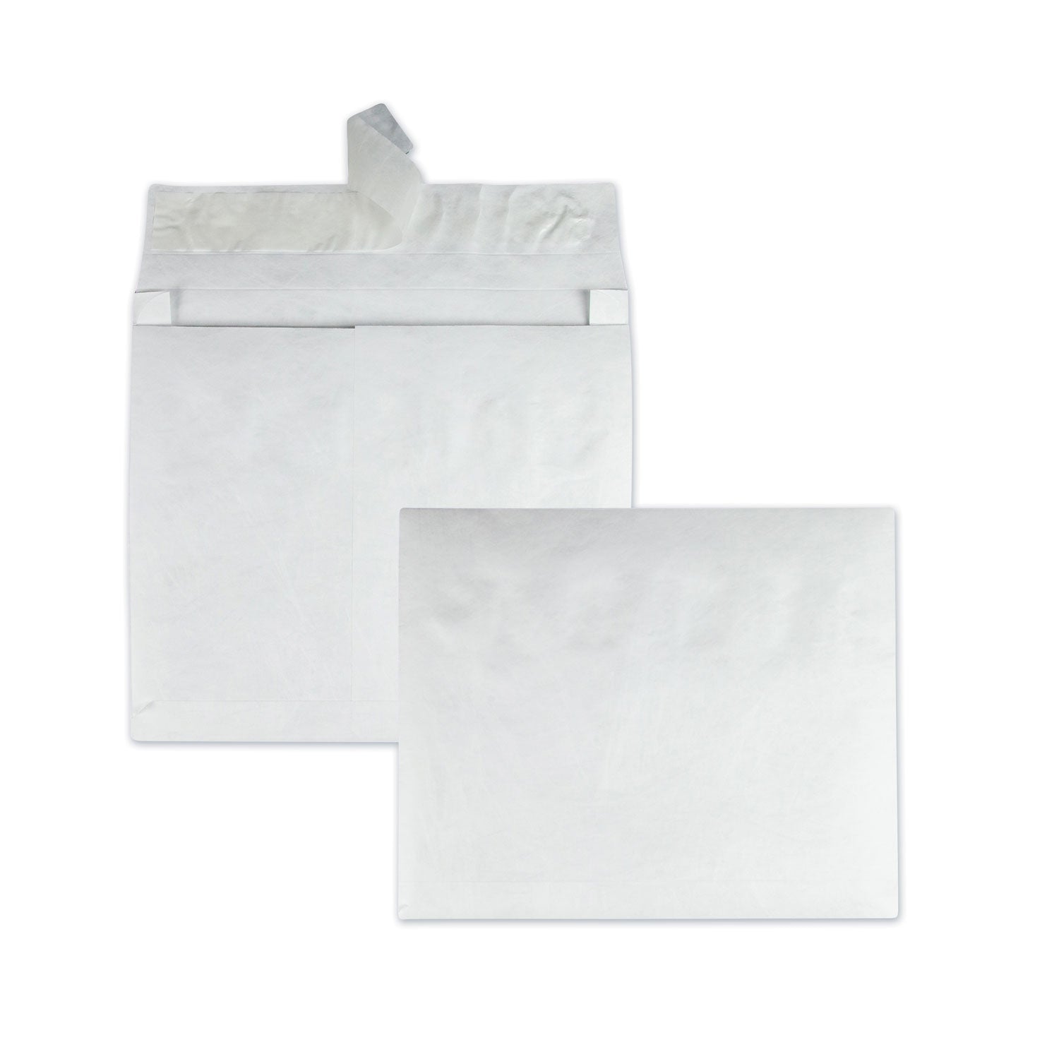 Lightweight 14 lb Tyvek Open End Expansion Mailers, #15, Square Flap, Redi-Strip Adhesive Closure, 10 x 15, White, 100/Carton