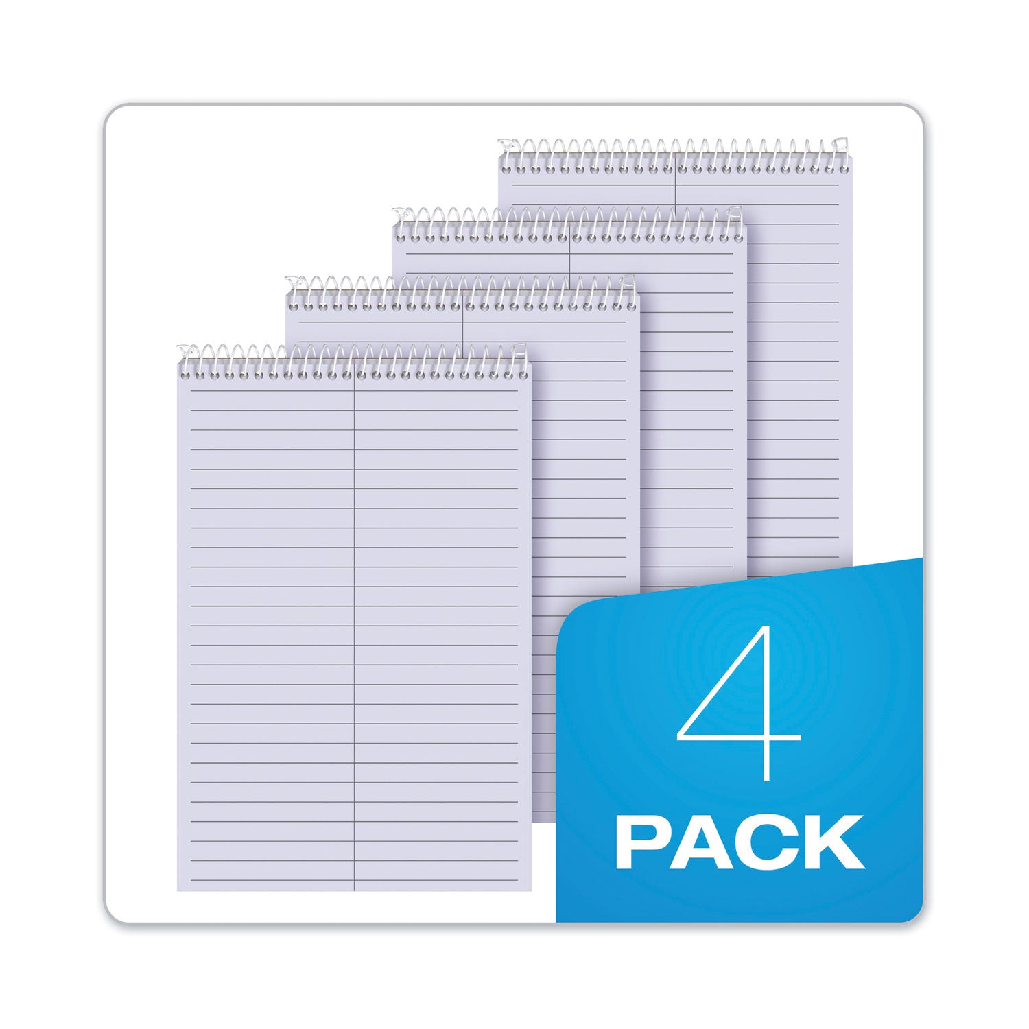 TOPS™ Prism Steno Pads, Gregg Rule, Orchid Cover, 80 Orchid 6 x 9 Sheets, 4/Pack