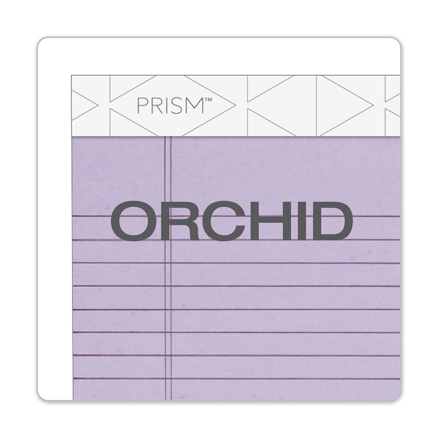 TOPS™ Prism + Colored Writing Pads, Narrow Rule, 50 Pastel Orchid 5 X 8 Sheets, 12/pack