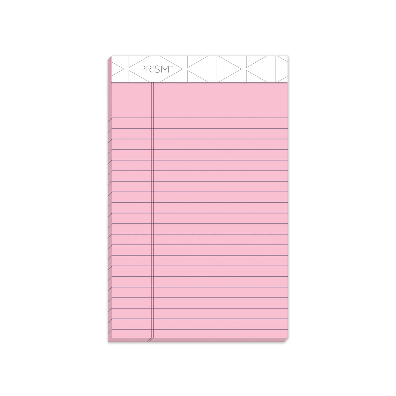 Prism + Colored Writing Pads, Narrow Rule, 50 Pastel Pink 5 x 8 Sheets, 12/Pack