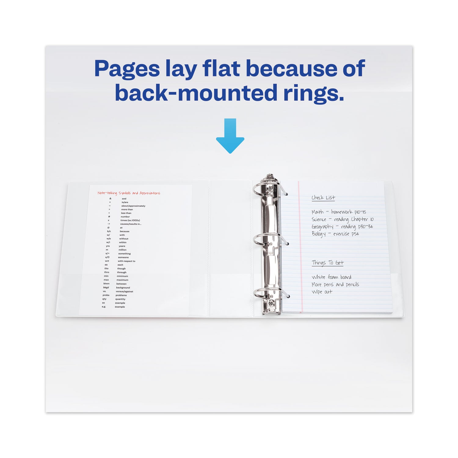 Avery® Heavy-Duty View Binder with DuraHinge and Locking One Touch EZD Rings, 3 Rings, 3" Capacity, 11 x 8.5, White