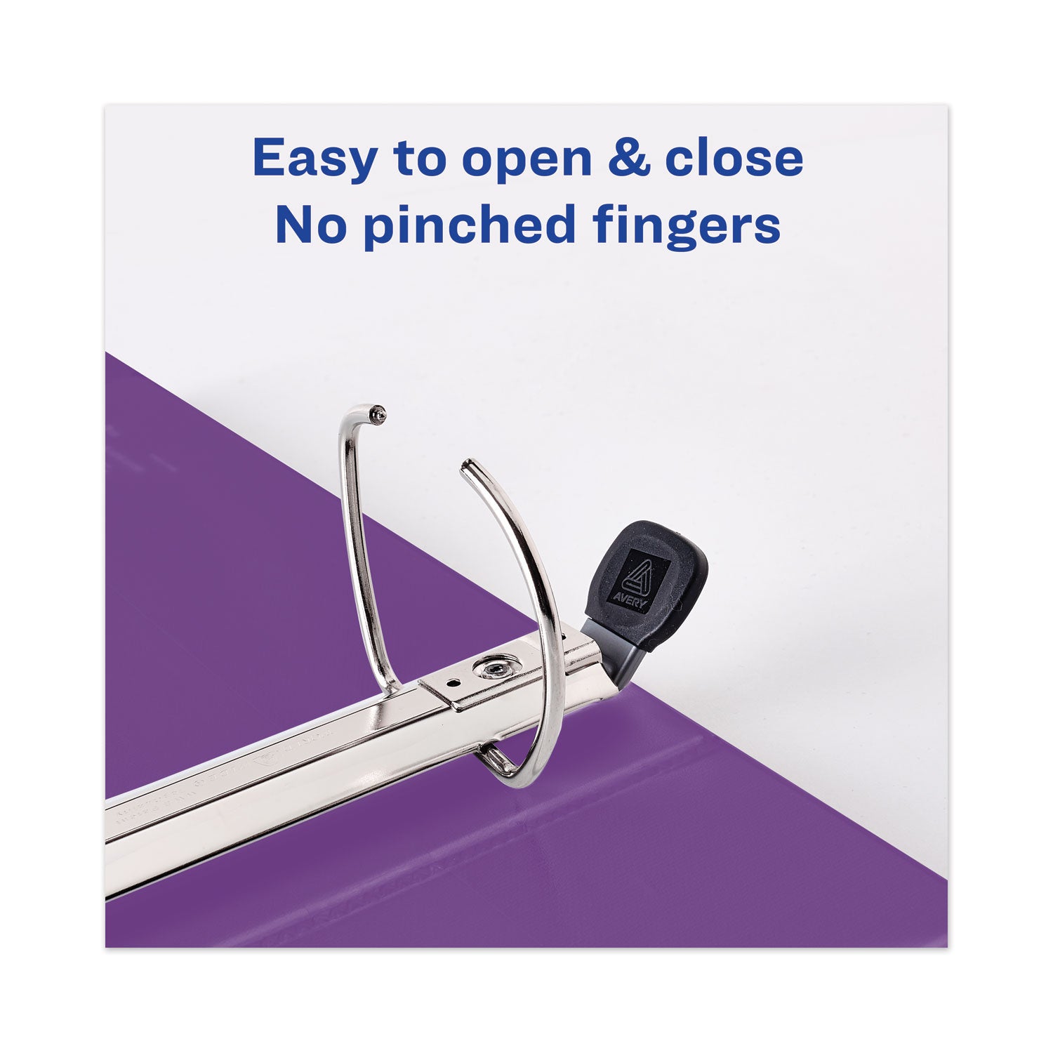 Avery® Heavy-Duty View Binder with DuraHinge and One Touch EZD Rings, 3 Rings, 2" Capacity, 11 x 8.5, Purple