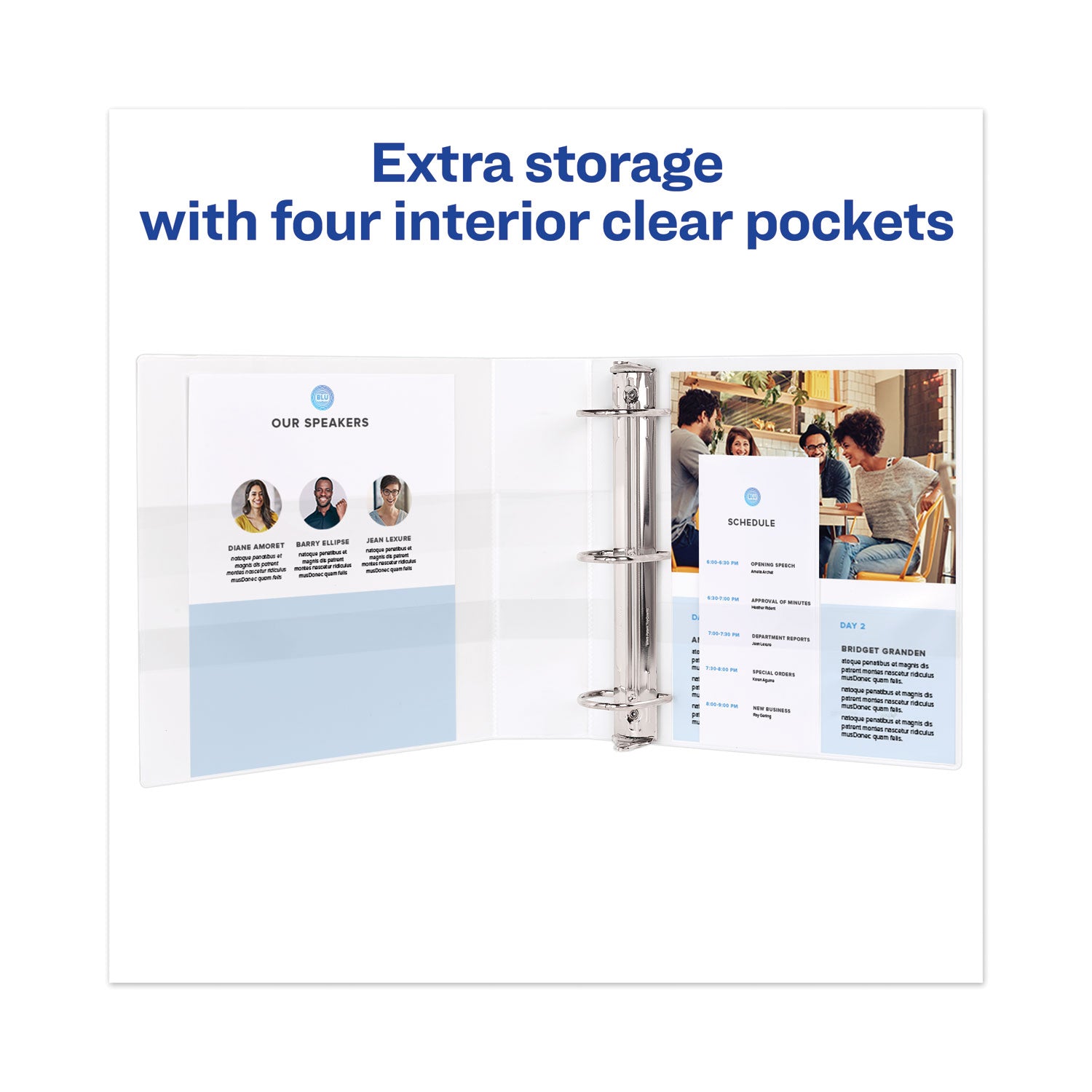 Avery® Heavy-Duty View Binder with DuraHinge and One Touch EZD Rings, 3 Rings, 1" Capacity, 11 x 8.5, Chartreuse