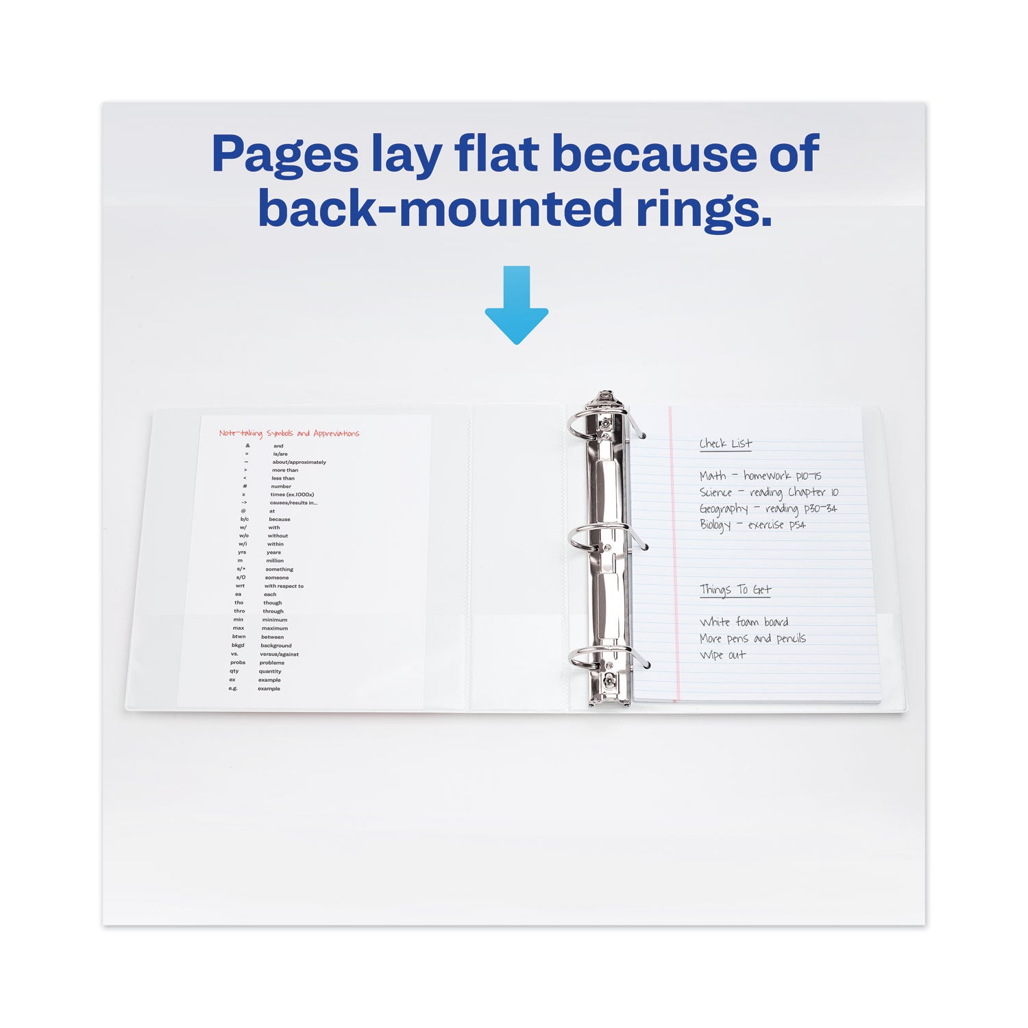 Avery® Heavy-Duty View Binder with DuraHinge and Locking One Touch EZD Rings, 3 Rings, 4" Capacity, 11 x 8.5, White