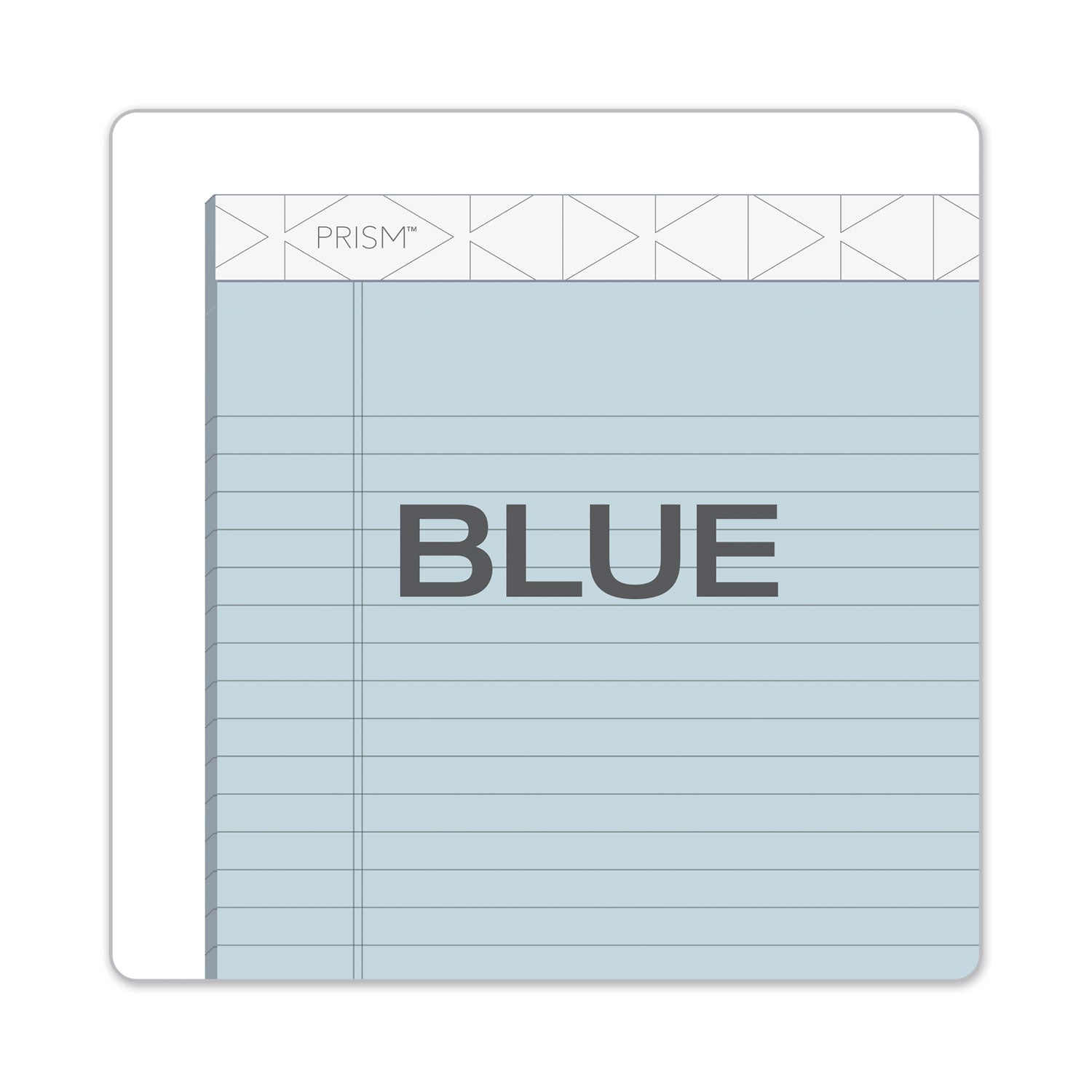 TOPS™ Prism + Colored Writing Pads, Wide/Legal Rule, 50 Pastel Blue 8.5 x 11.75 Sheets, 12/Pack