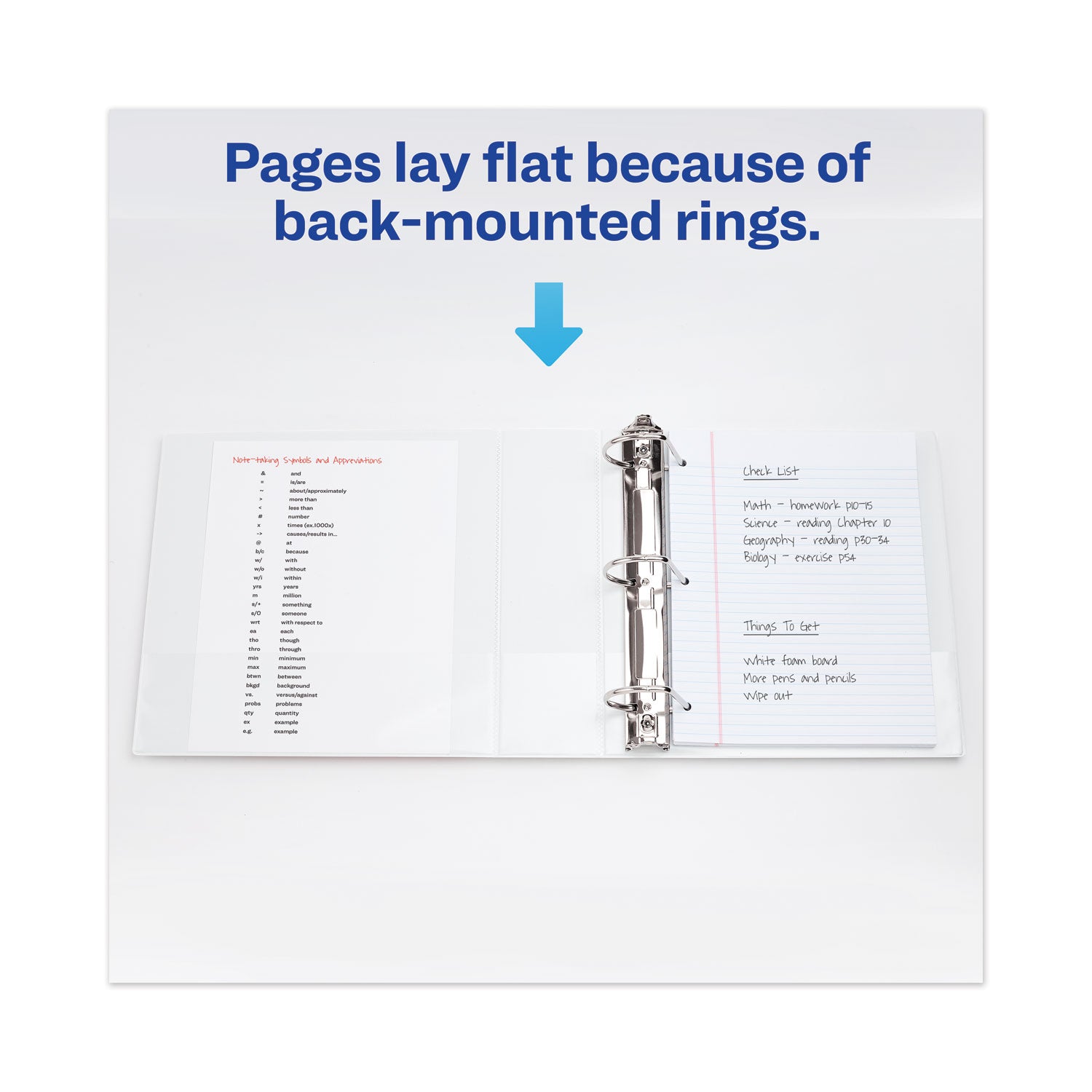 Avery® Heavy-Duty View Binder with DuraHinge, One Touch EZD Rings and Extra-Wide Cover, 3 Ring, 3" Capacity, 11 x 8.5, White, (1321)