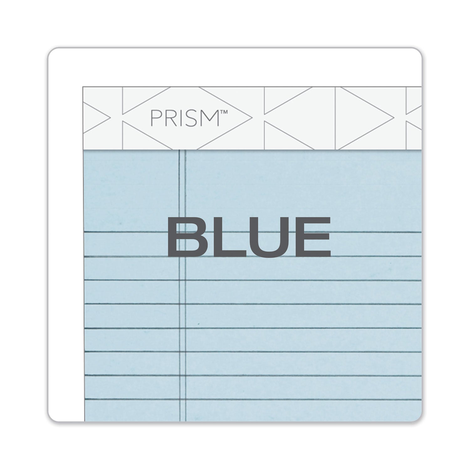 TOPS™ Prism + Colored Writing Pads, Narrow Rule, 50 Pastel Blue 5 X 8 Sheets, 12/pack