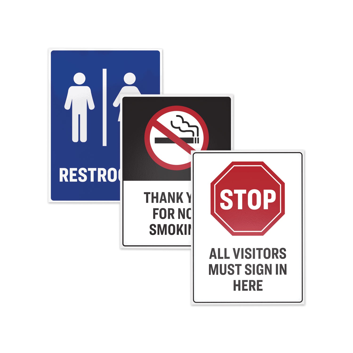 Avery® Surface Safe Removable Label Safety Signs, Inkjet/Laser Printers, 3.5 x 5, White, 4/Sheet, 15 Sheets/Pack