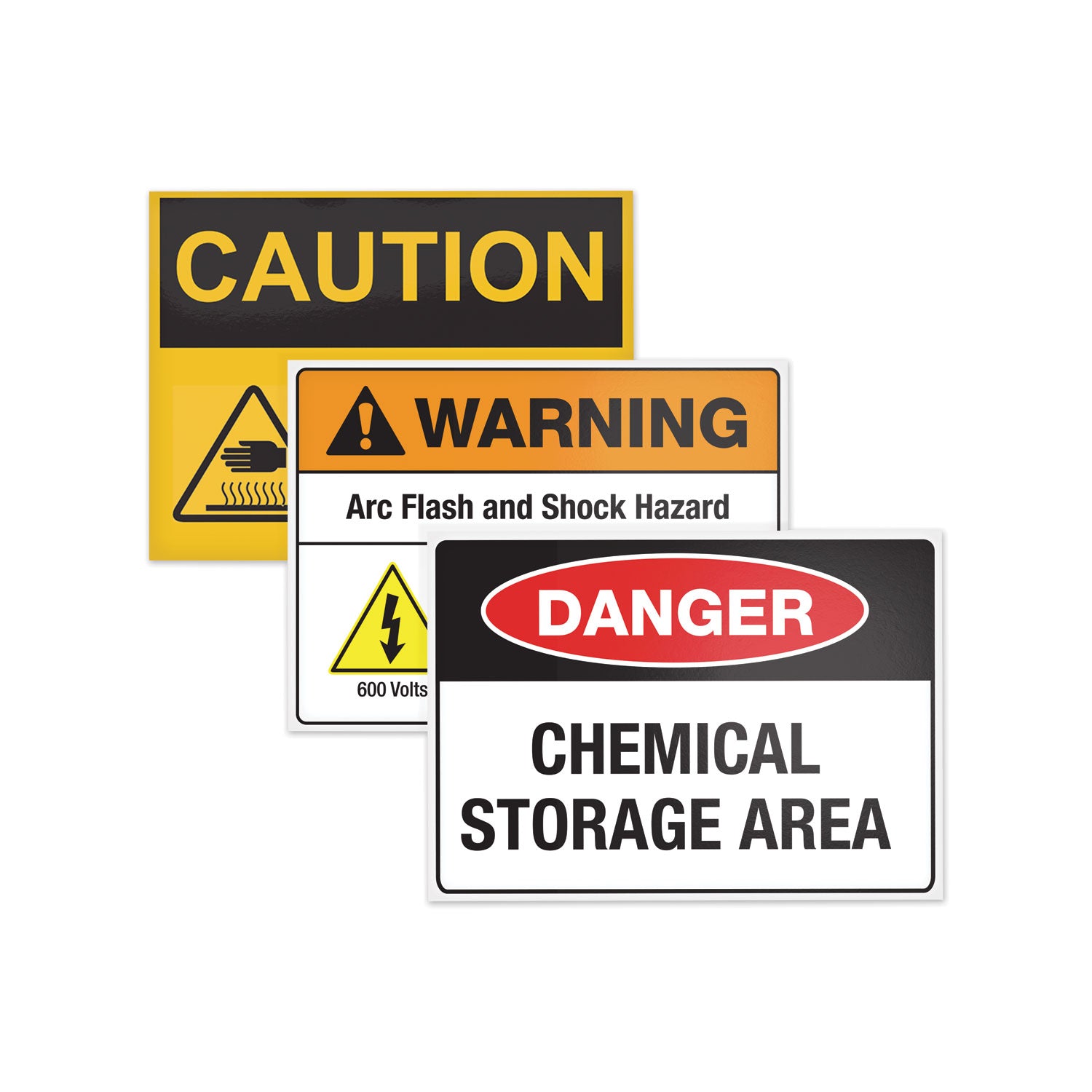 Avery® Surface Safe Removable Label Safety Signs, Inkjet/Laser Printers, 3.5 x 5, White, 4/Sheet, 15 Sheets/Pack