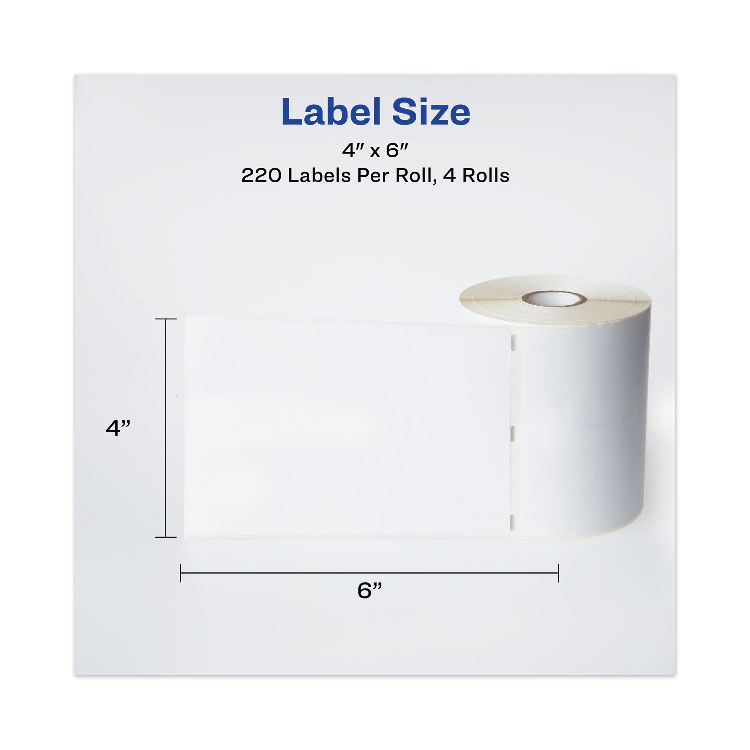 Avery® Multipurpose Thermal Labels, 4 x 6, White, 220/Roll, 4 Rolls/Pack