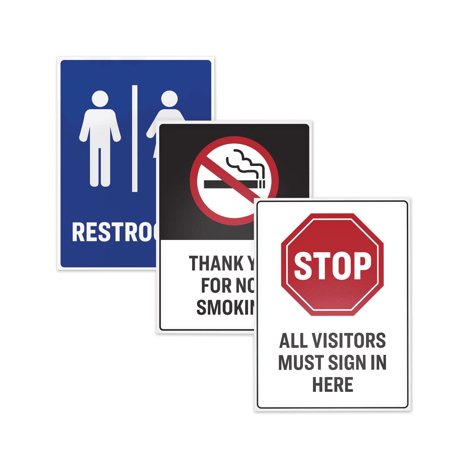 Avery® Surface Safe Removable Label Safety Signs, Inkjet/Laser Printers, 7 x 10, White, 15/Pack