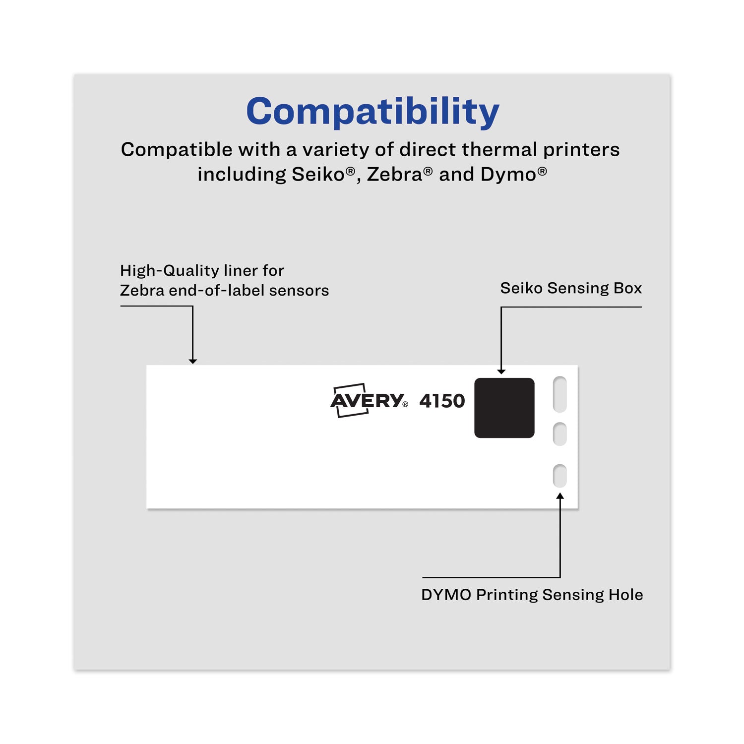 Avery® Multipurpose Thermal Labels, 1.13 x 3.5, White, 130/Roll, 2 Rolls/Pack