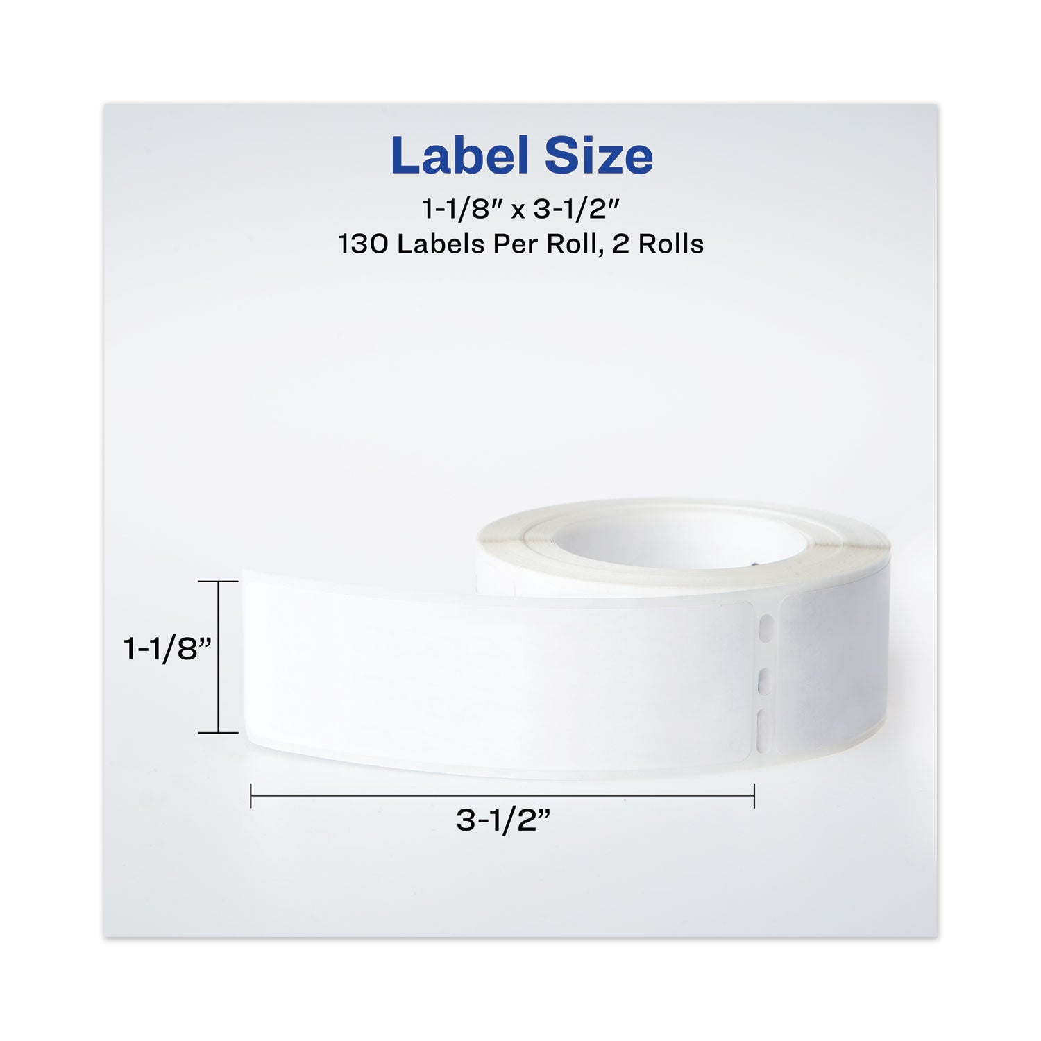 Avery® Multipurpose Thermal Labels, 1.13 x 3.5, White, 130/Roll, 2 Rolls/Pack