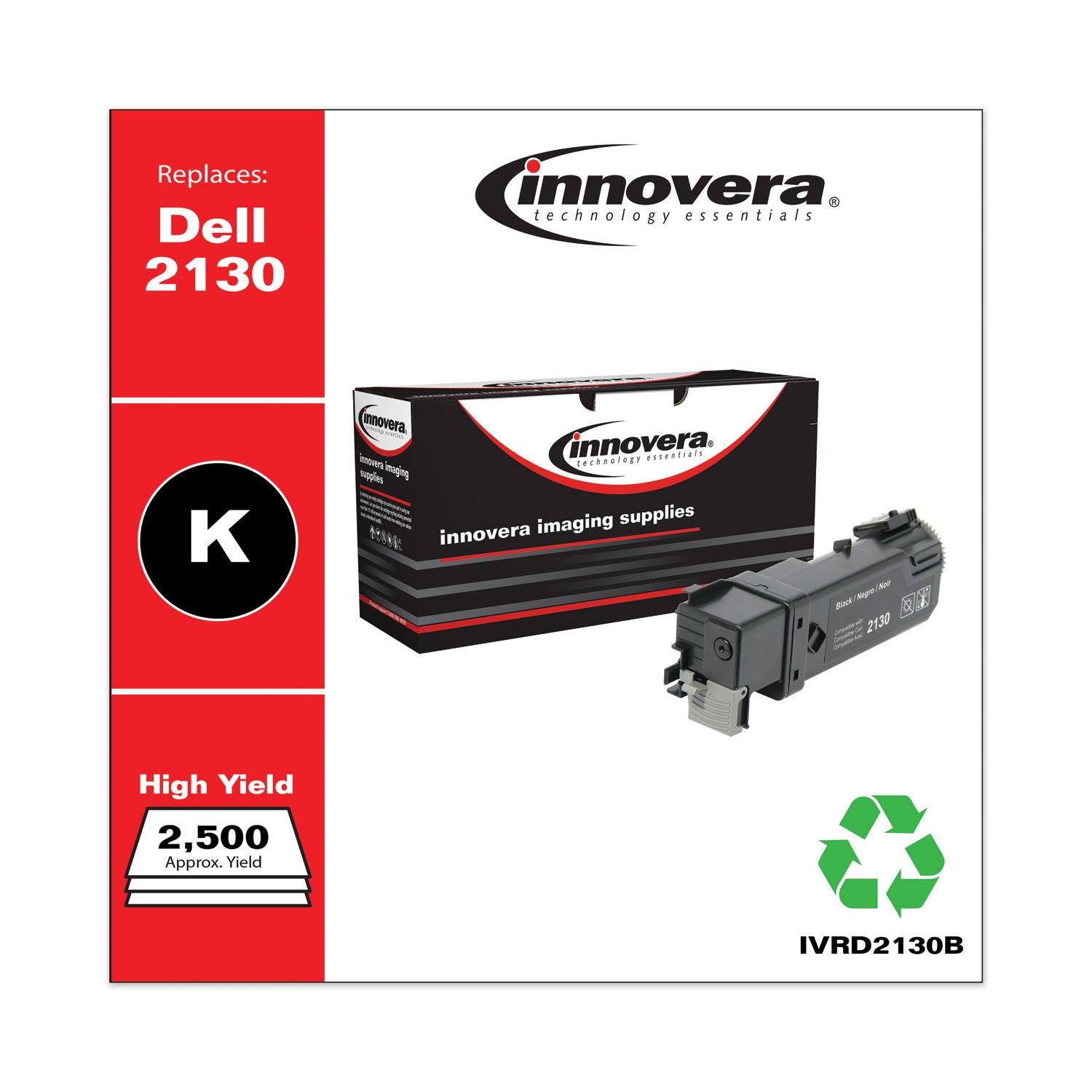 Innovera® Remanufactured Black High-Yield Toner, Replacement for 330-1436, 2,500 Page-Yield