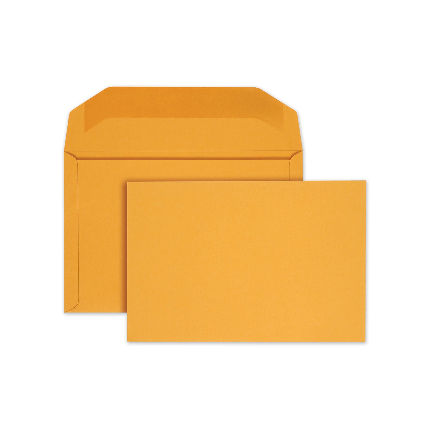 Quality Park™ Open-Side Booklet Envelope, #15, Hub Flap, Gummed Closure, 10 x 15, Manila, 100/Box