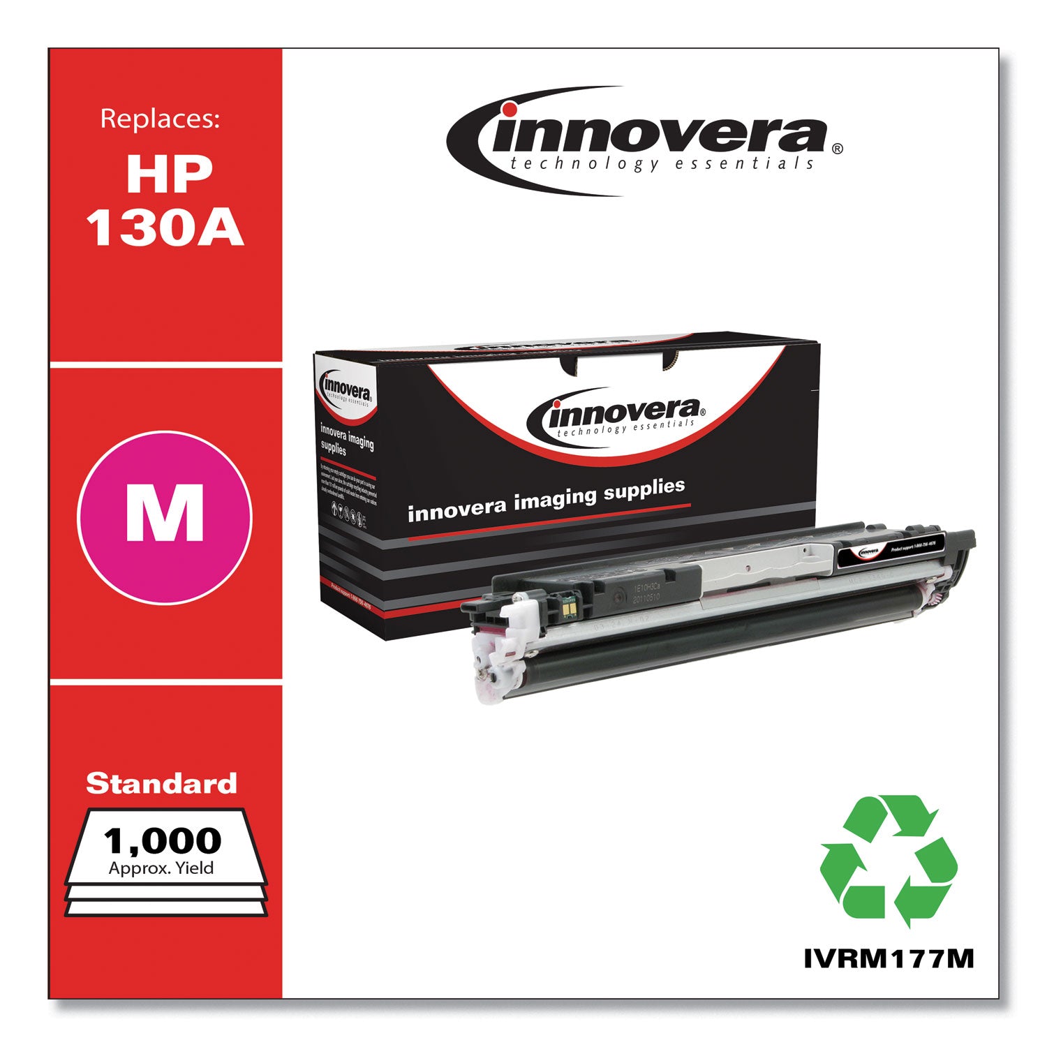 Innovera® Remanufactured Magenta Toner, Replacement for 130A (CF353A), 1,000 Page-Yield