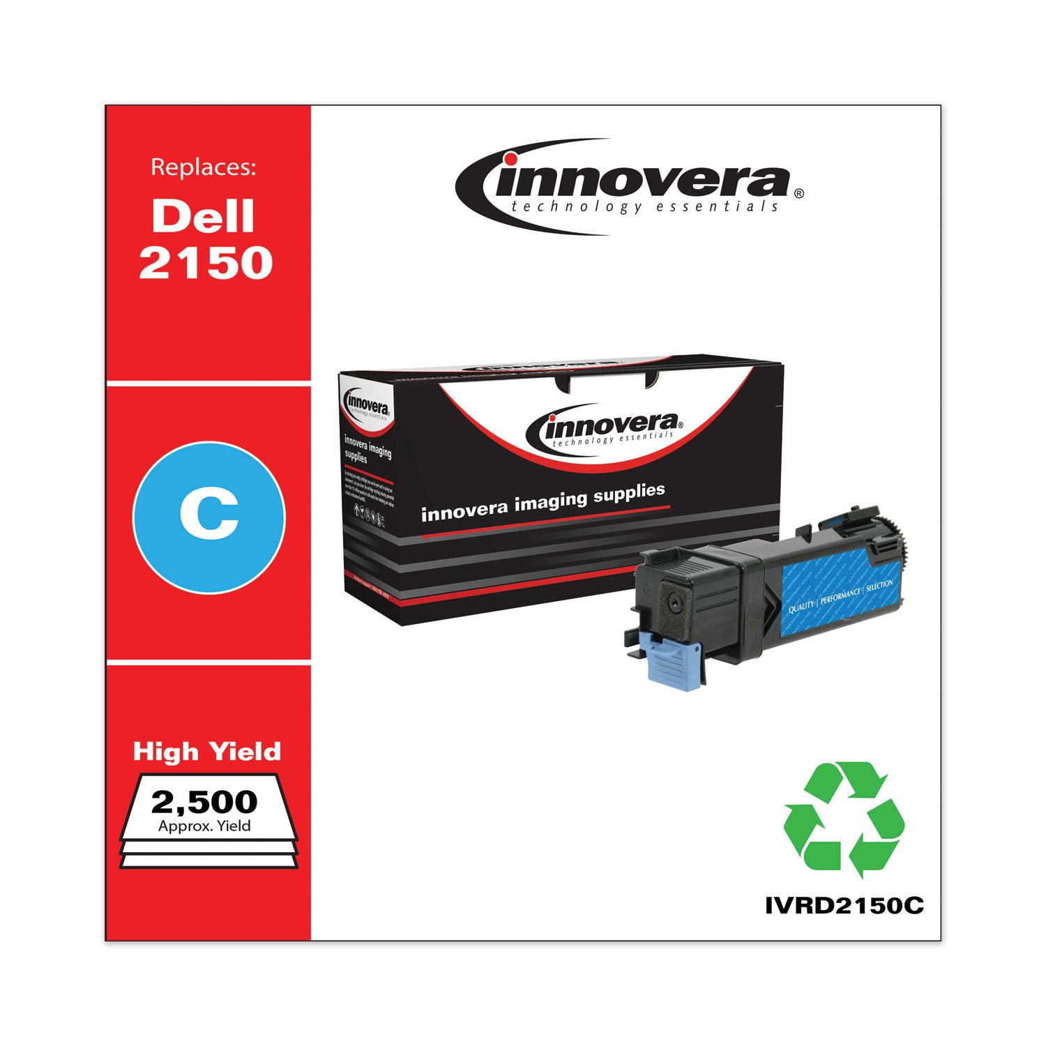 Innovera® Remanufactured Cyan High-Yield Toner, Replacement for 331-0716, 2,500 Page-Yield